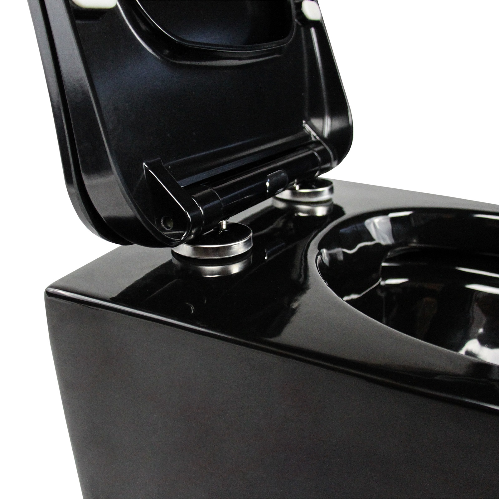 Toilette Hänge WC Spülrandlos inkl. WC Sitz mit Absenkautomatik SOFTCLOSE + abnehmbar Cube Schwarz Toilette Hänge WC Spülrandlos inkl. WC Sitz mit Absenkautomatik SOFTCLOSE + abnehmbar Cube Schwarz