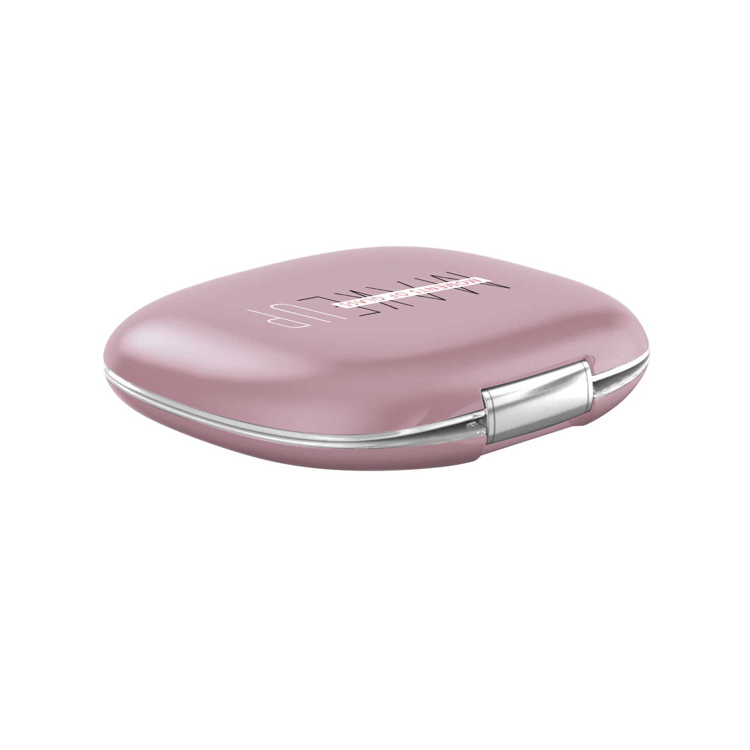 Tragbarer Schminkspiegel MakeUp POCKET mit LED-Lichtstreifen Roségold