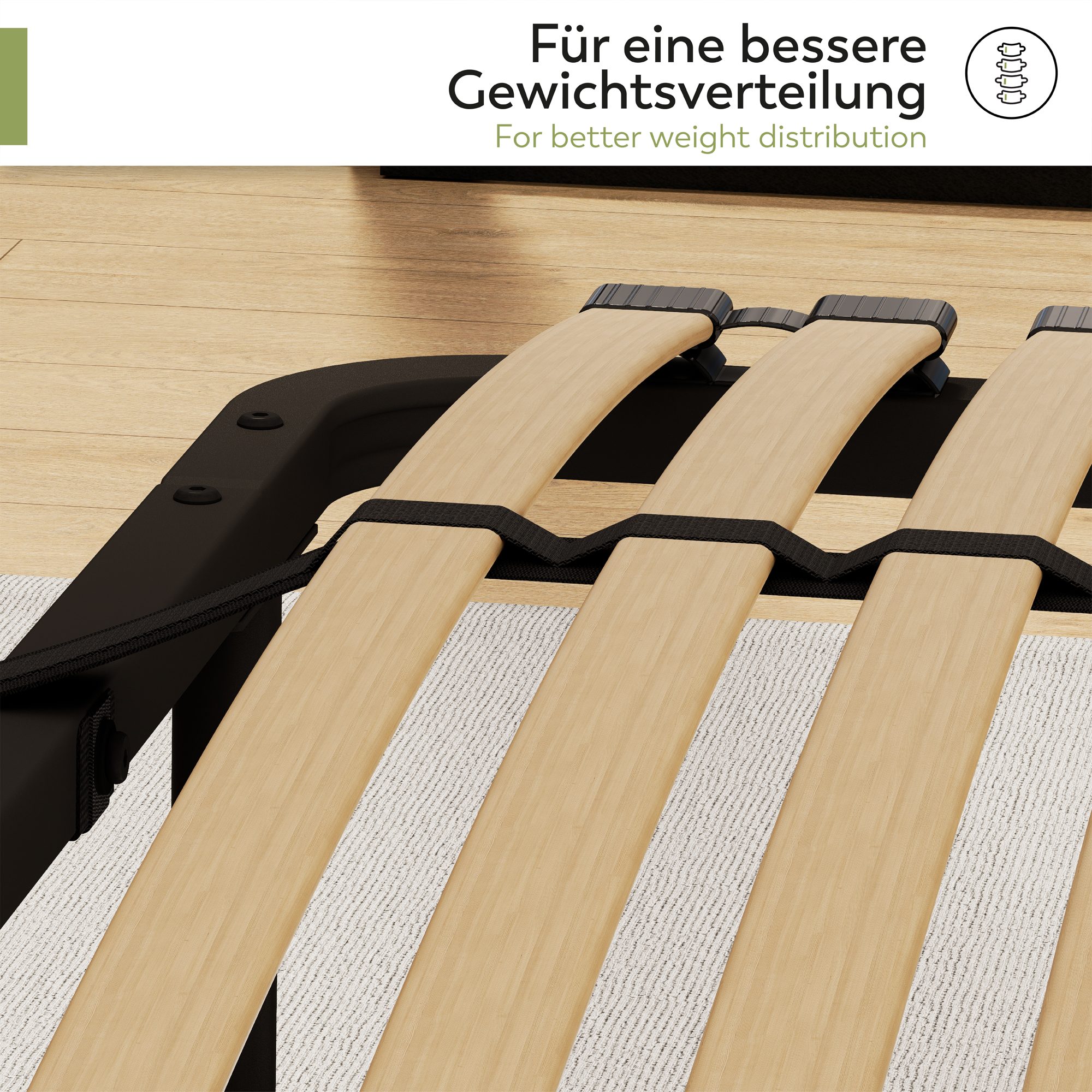 Metallbett Gästebett GRACE auf Füßen mit Stauraum - für alle Matratzen und Betten geeignet