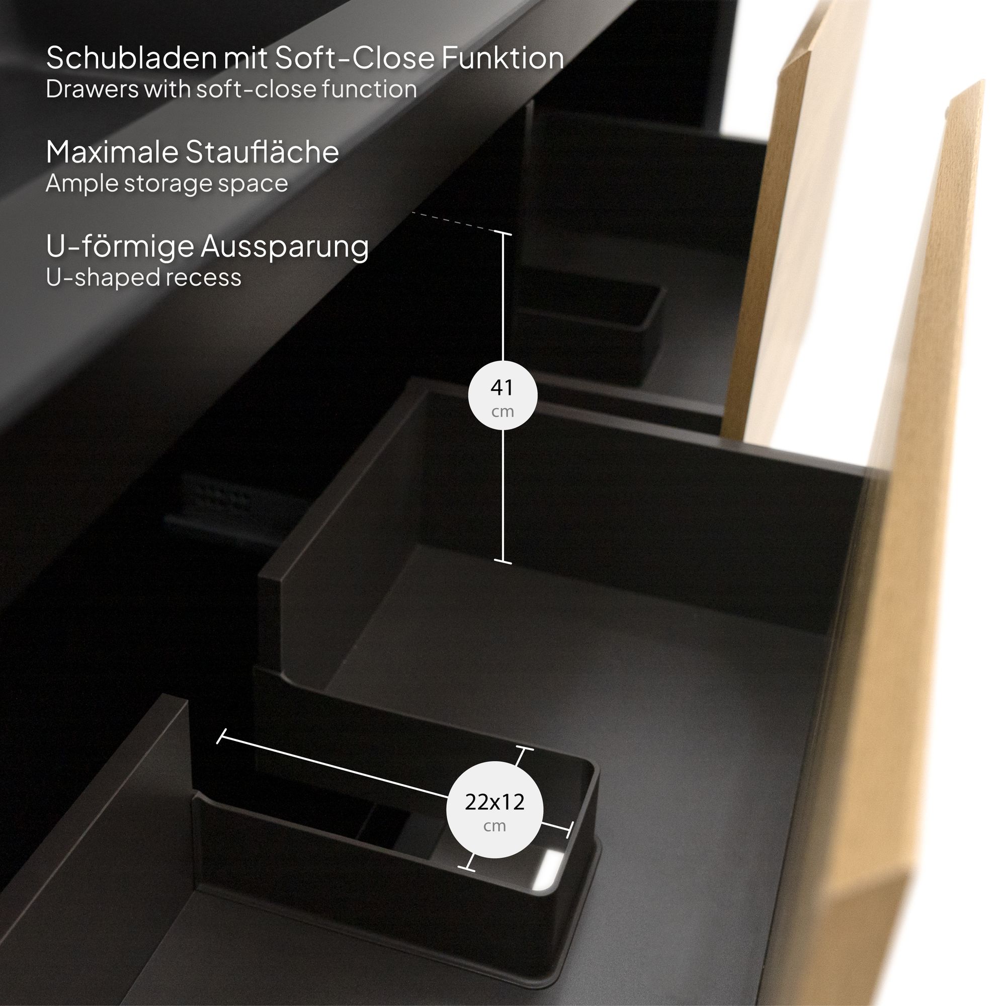 Badmoebel_Fidia_i-flair6.jpg Badmöbelset Fidia mit Doppelwaschtisch – Schwarz Matt & Eiche, LED-Antibeschlagspiegel, 150/190 cm