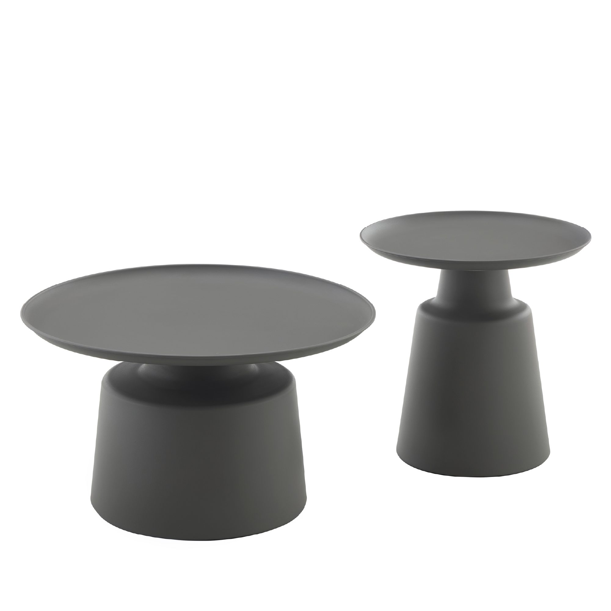 Couchtisch / Beistelltisch ONAT | Metallstruktur in Schwarz - 2er Set
