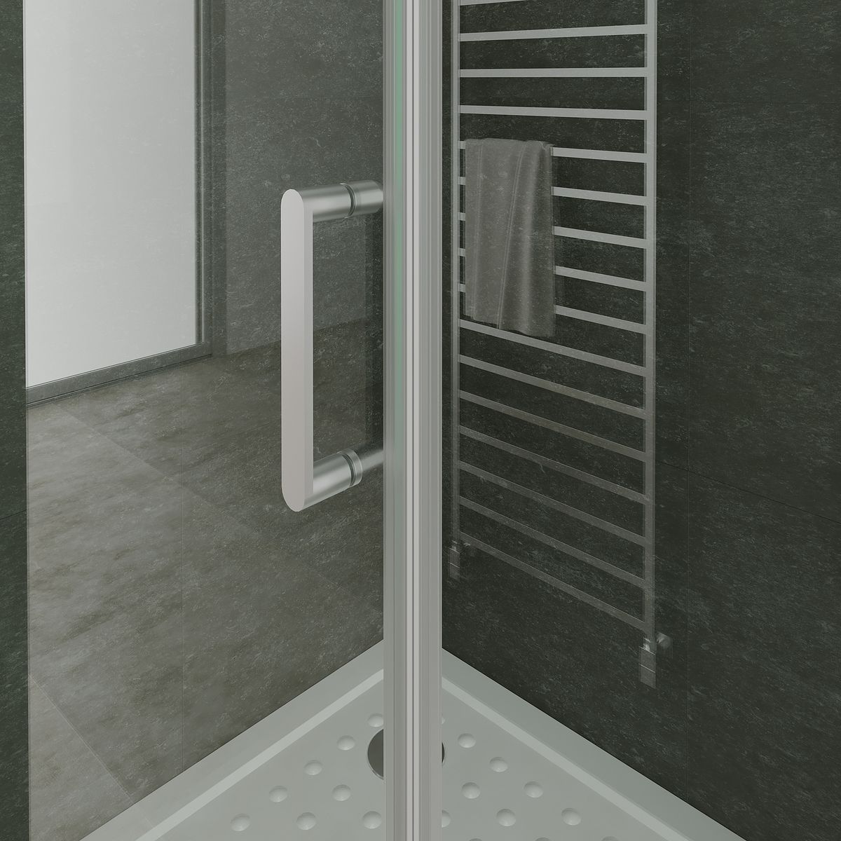 Fronteinstieg Hellen mit Klapptür aus ESG Sicherheitsglas Fronteinstieg Hellen mit Klapptür aus ESG Sicherheitsglas