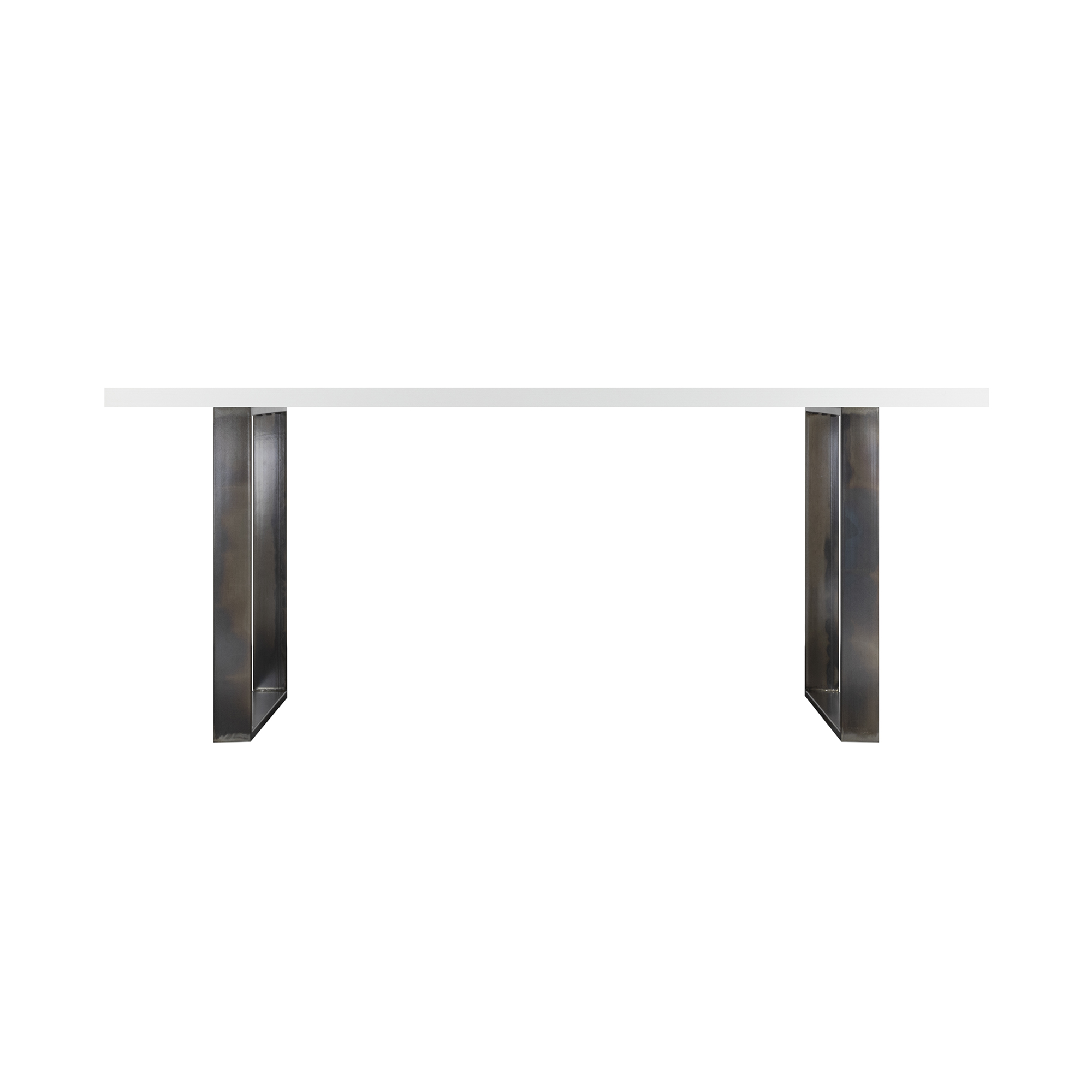 Esszimmertisch MACON Kufentisch Holztisch Esstisch - Weiß + Industrial Esszimmertisch MACON Kufentisch Holztisch Esstisch - Weiß + Industrial 140x 80 cm