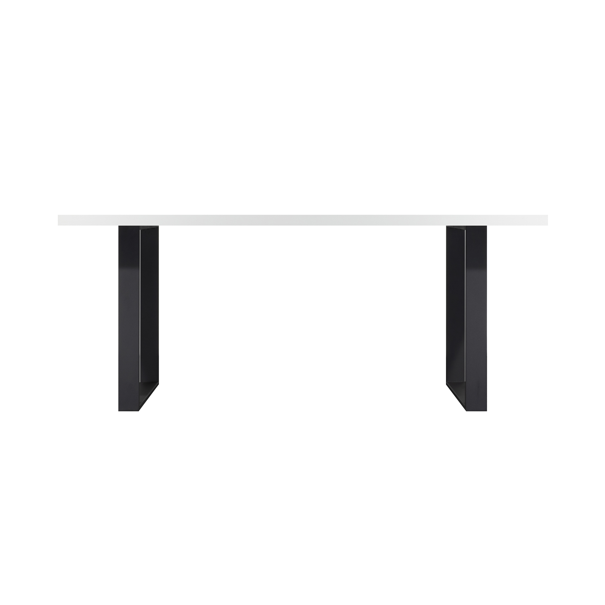 Kufentisch MACON Weiß + Schwarz 220x100 cm