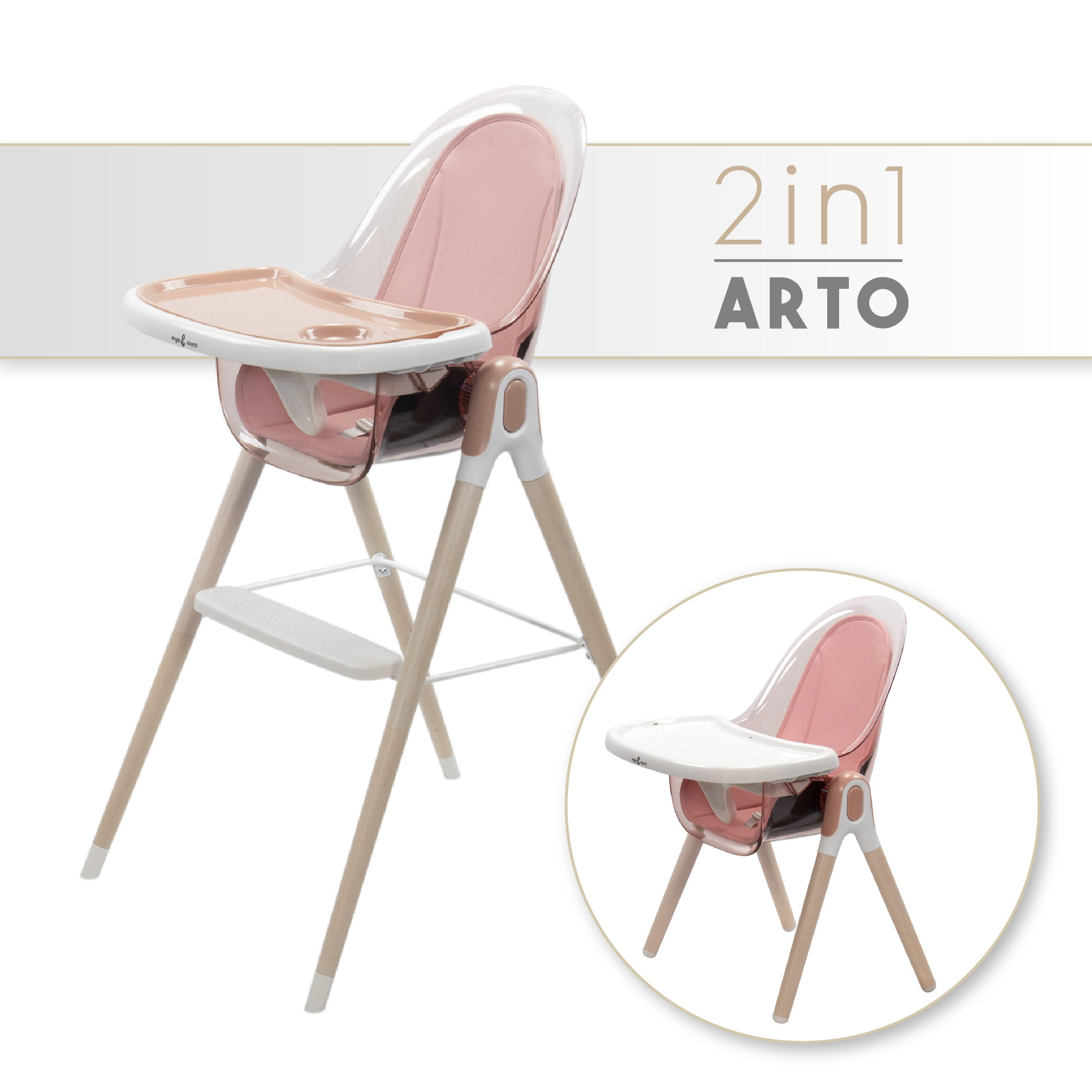 00 ARTO – Child High Chair - Children's Chair with Dining Tray and Seat