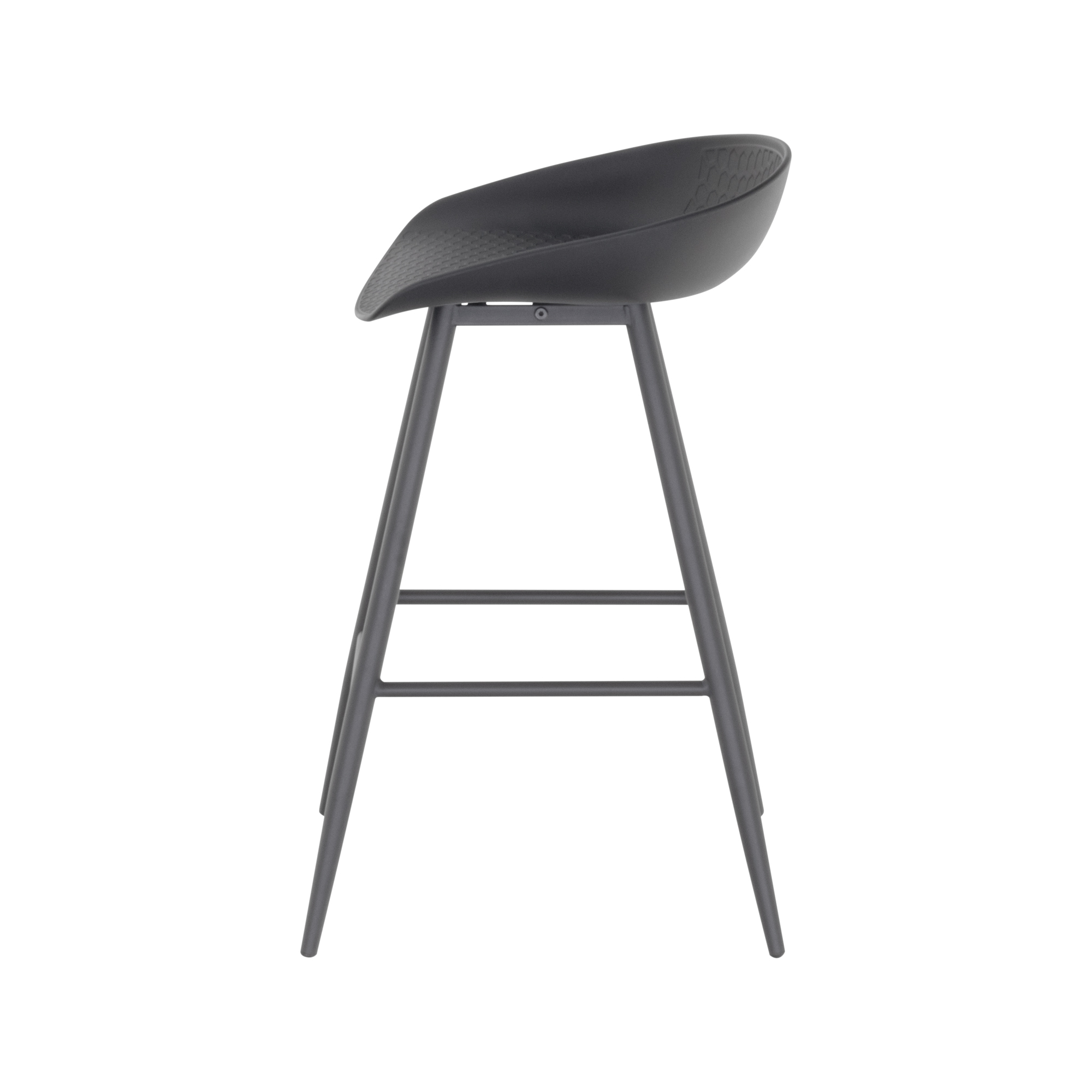 Design Barhocker Pollok in Schwarz 4er Set