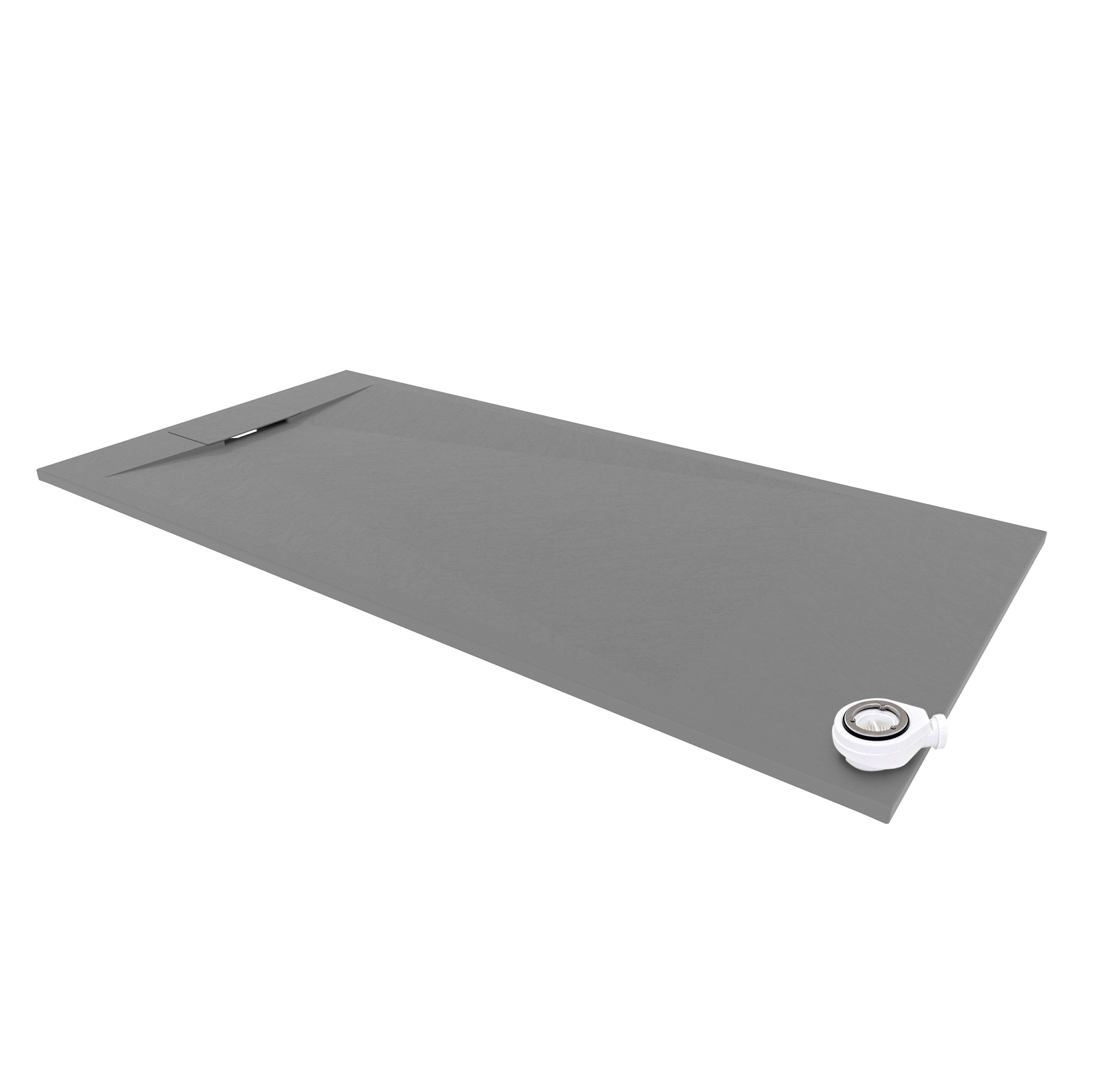 SMC Duschwanne Polar in Stein-Optik inkl. Ablaufgarnitur - Grau Polar – SMC Duschwanne in Stein-Optik inkl. Ablaufgarnitur - Grau