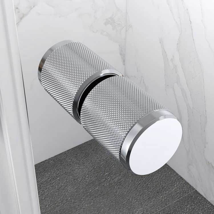 Duschtür Nischentür Kaylee mit Schiebetür aus 6mm ESG Klarglas 140x195 cm-195 cm