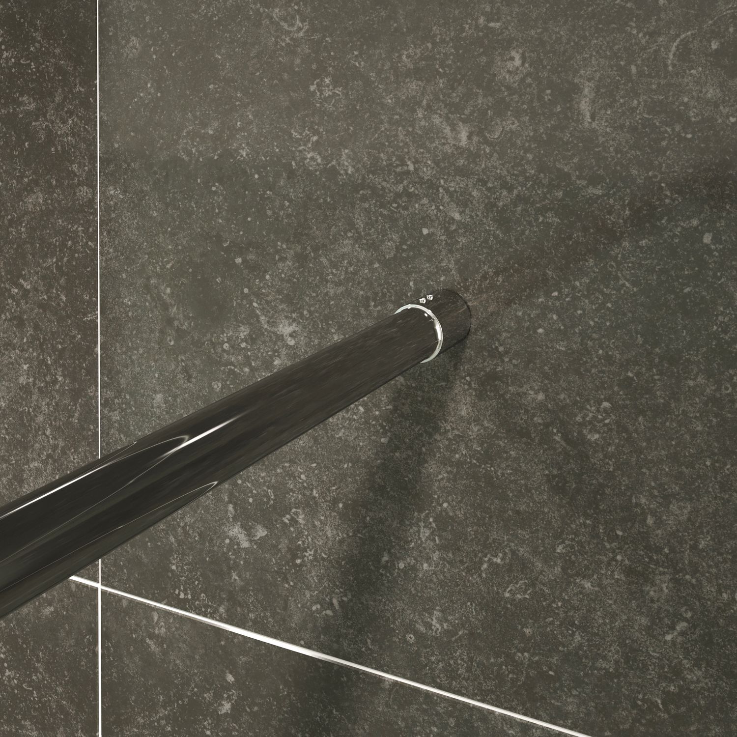 Walk-In Shower Fiona made of 10 mm thick ESG safety glass and stainless steel profile. Walk-In Shower Fiona made of 10 mm thick ESG safety glass and stainless steel profile.