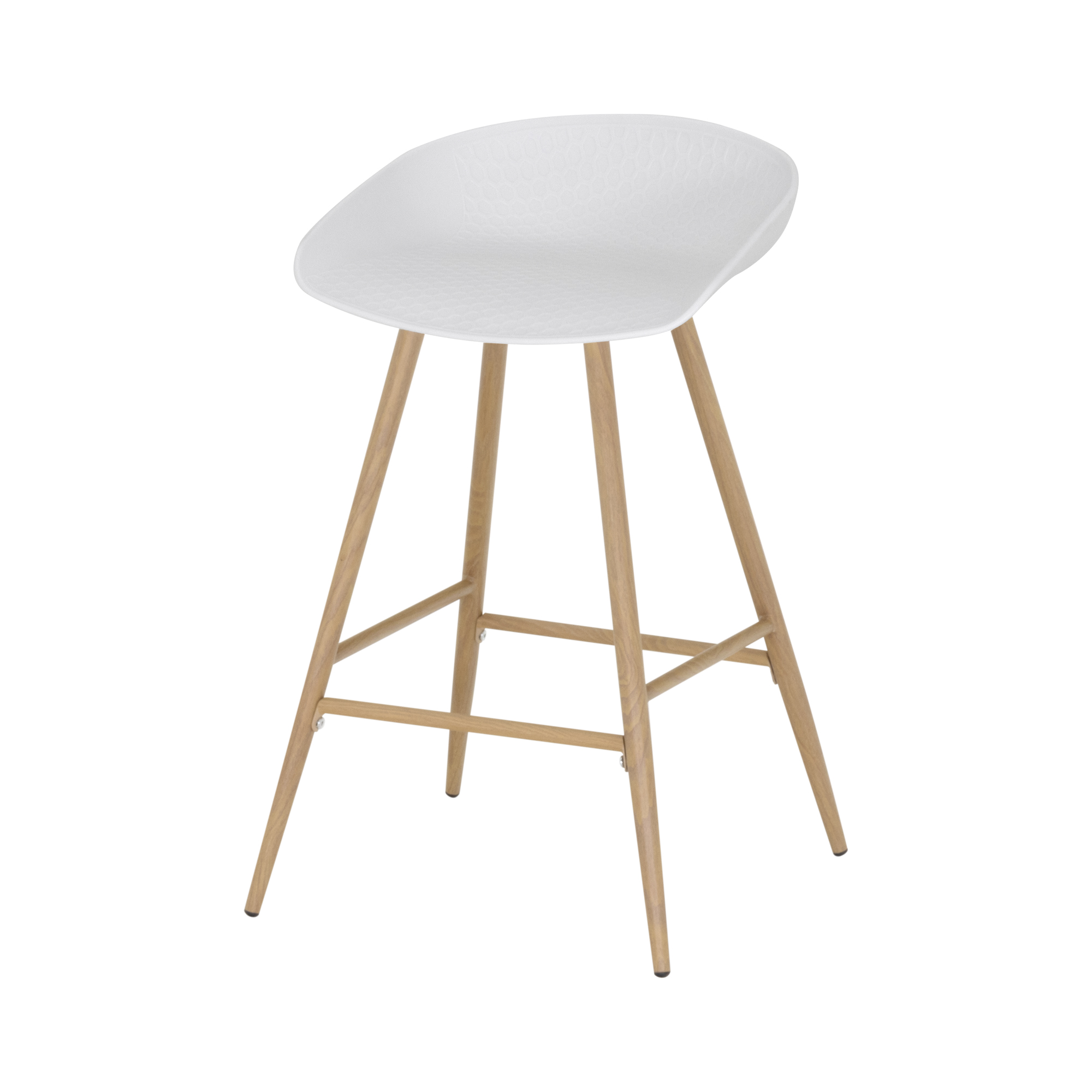 Design Barhocker Pollok in Holzfarbe 4er Set Design Barhocker Pollok in Holzfarbe 4er Set