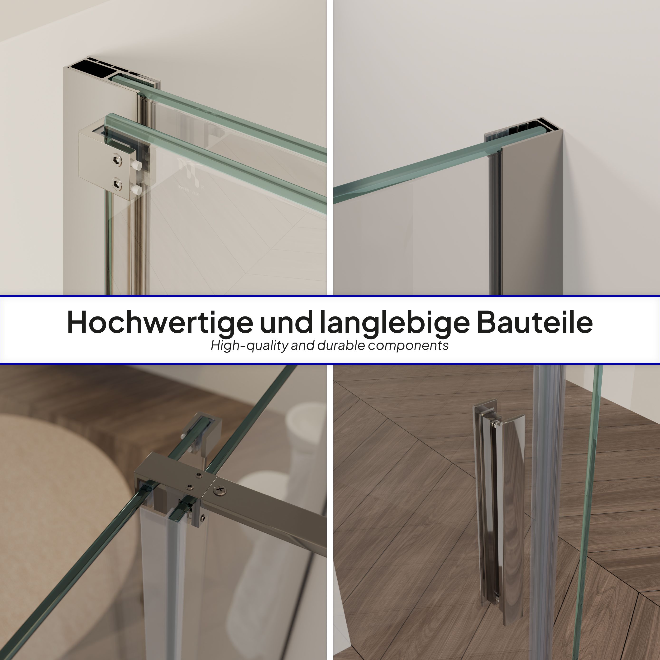 Front-entry NADINE with sliding door in chrome made of 8mm tempered clear glass. Front-entry NADINE with sliding door in chrome made of 8mm tempered clear glass.