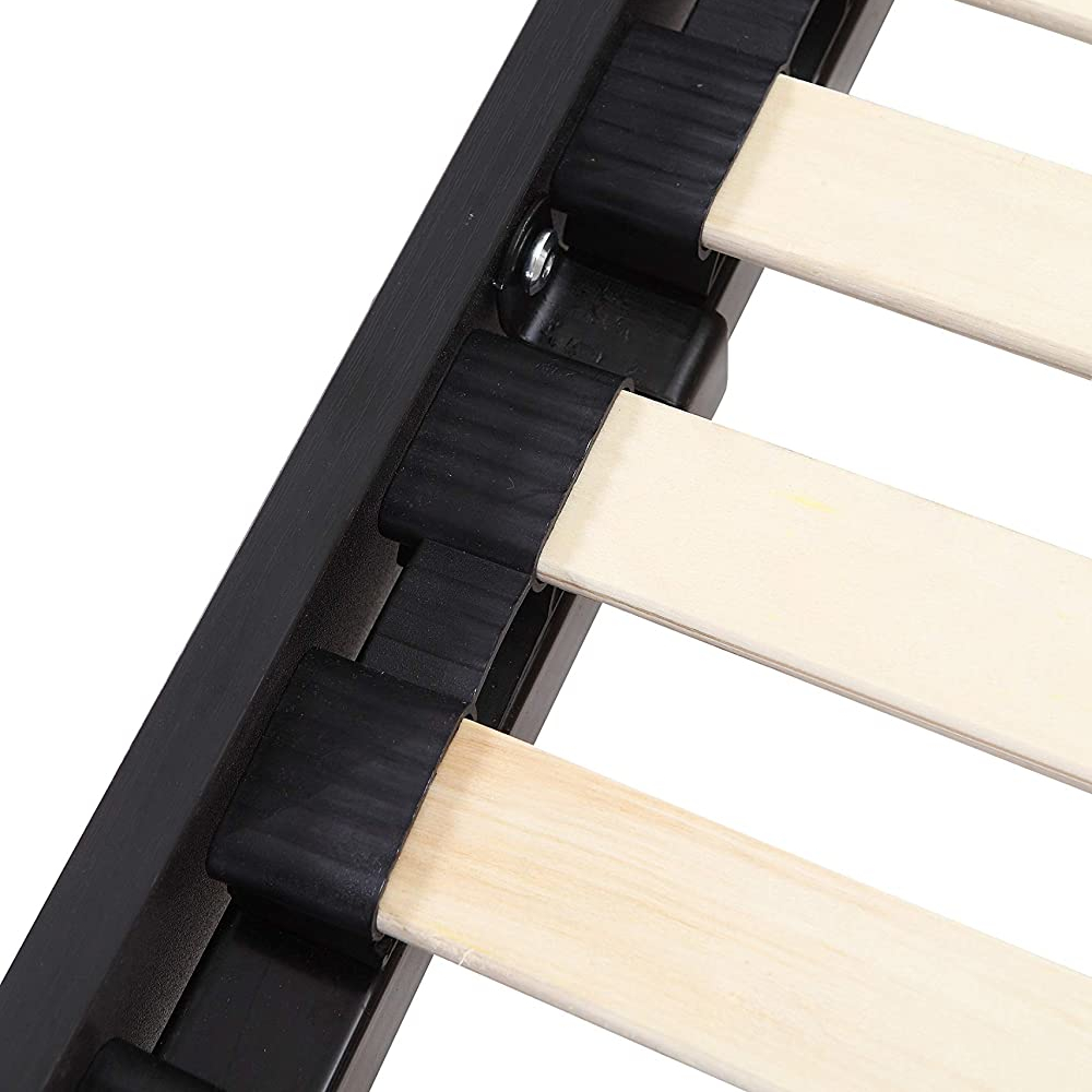 Holz-Rahmenbett - 140x200 cm Esche Weiß Holz-Rahmenbett - 200x200 cm Schwarz