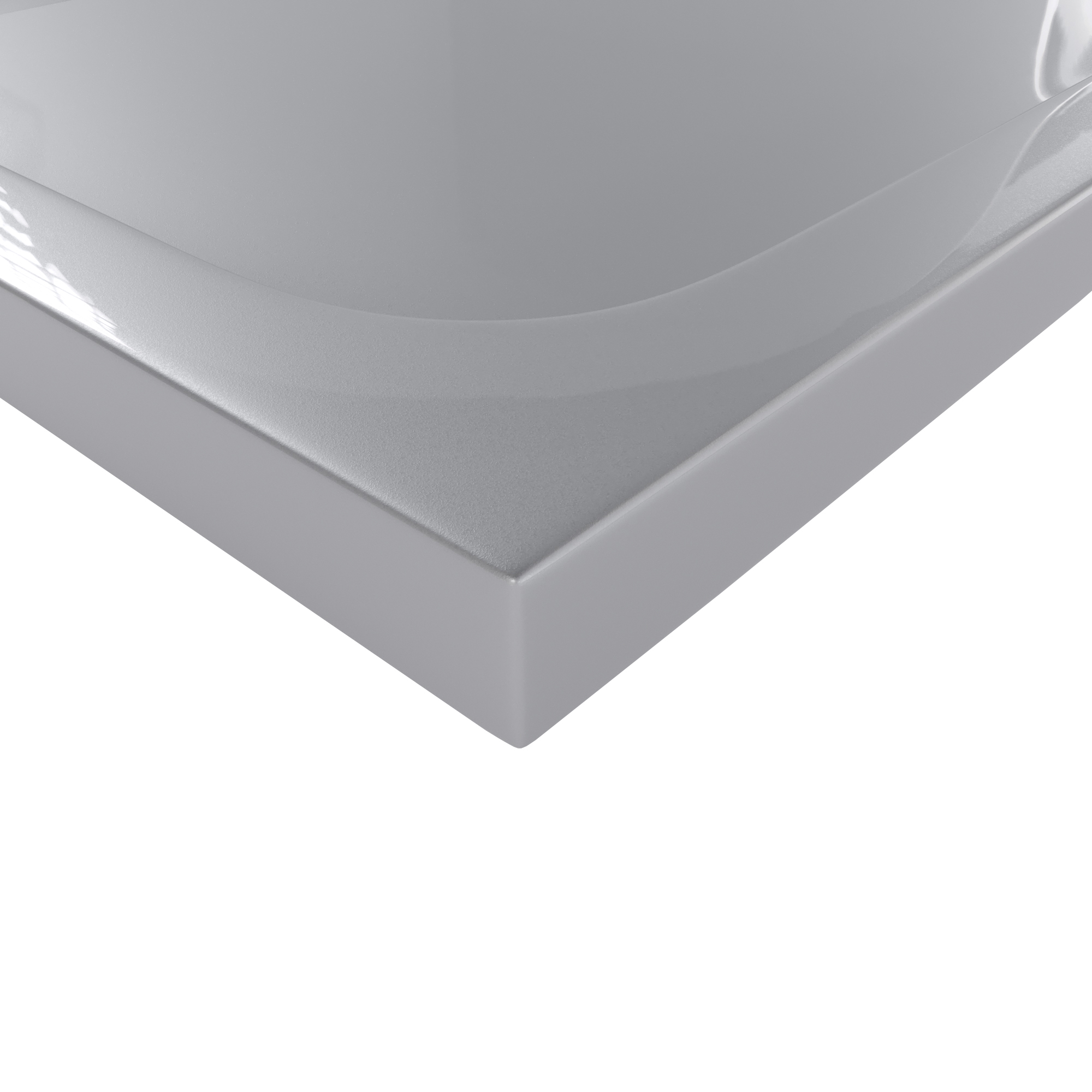 Duschwanne Shimmer aus Sanitäracryl inkl. Ablaufgarnitur - Grau