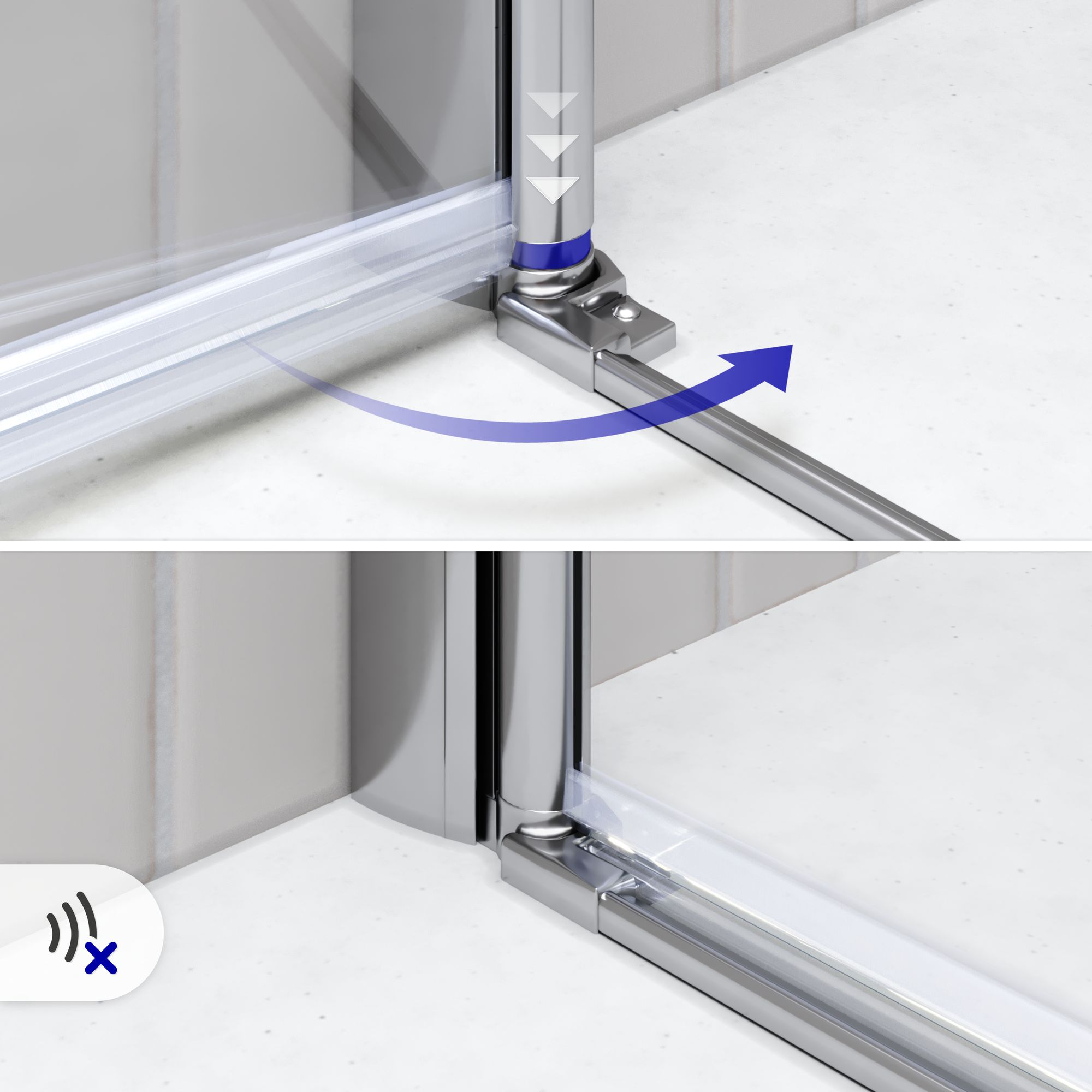 Duschtür Lima mit Pendeltüren 68-140 cm aus ESG Sicherheitsglas Duschtür Lima mit Pendeltüren 68-140 cm aus ESG Sicherheitsglas