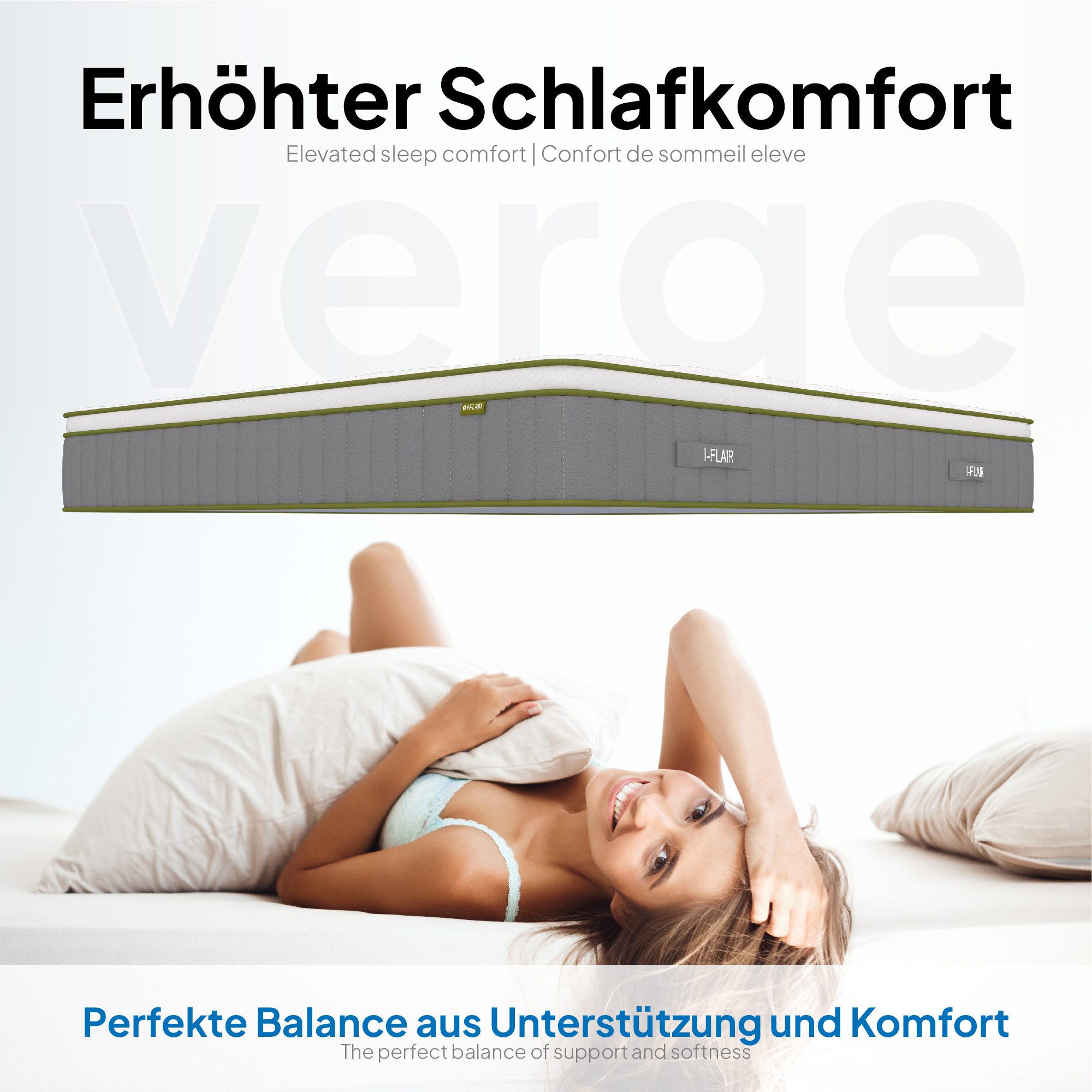 Matratze Verge – Hybrid-Matratze mit Taschenfedern und Tencel™-Faser