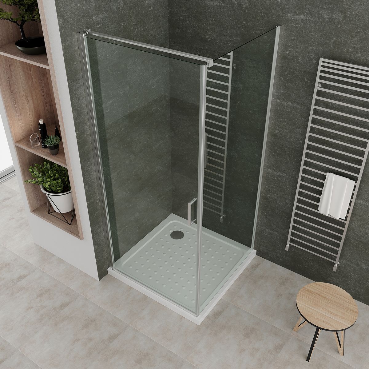 Fronteinstieg Hellen mit Klapptür aus ESG Sicherheitsglas Fronteinstieg Hellen mit Klapptür aus ESG Sicherheitsglas