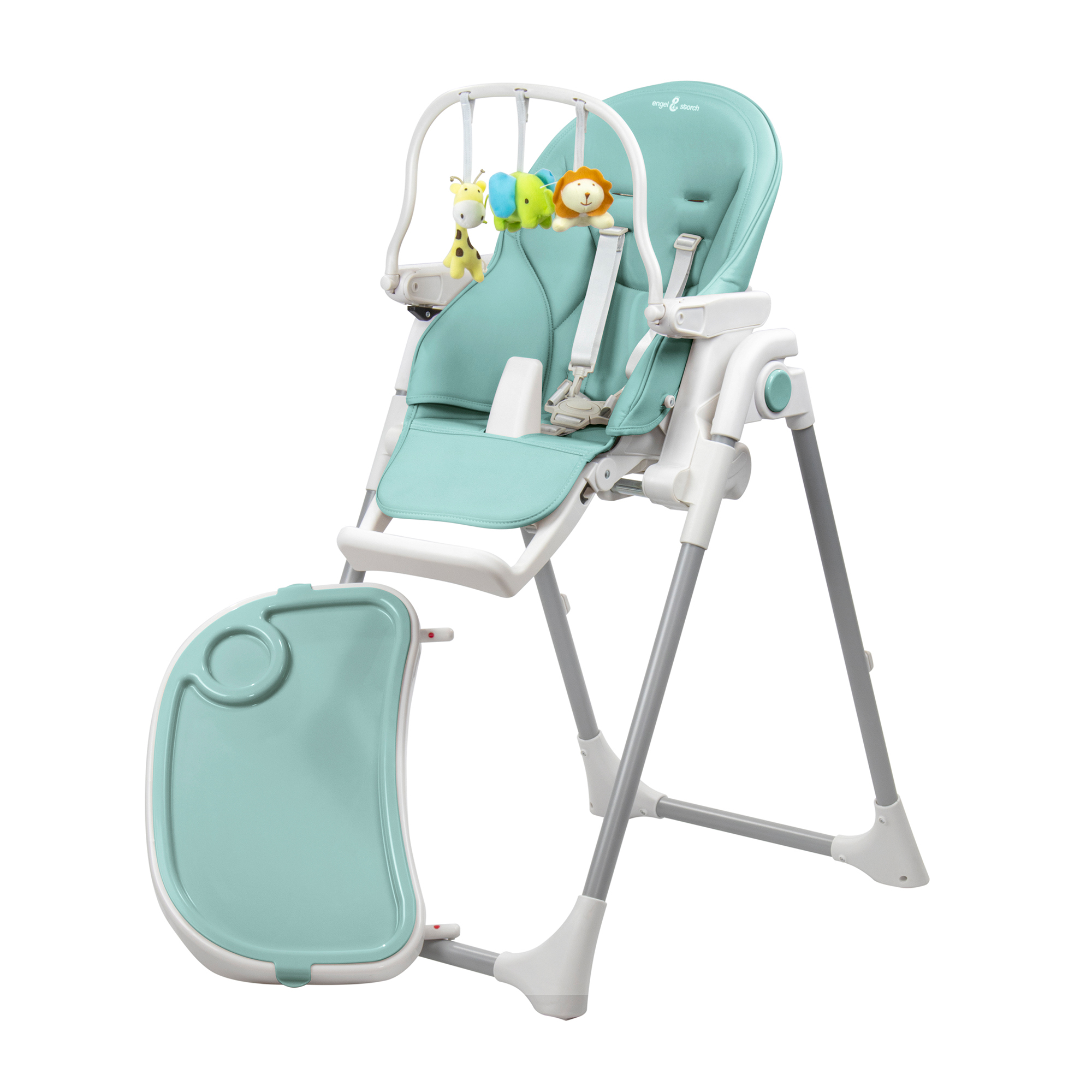 Kinderhochstuhl TANELI Babystuhl Verstellbar Klappbar inkl. Spielebogen