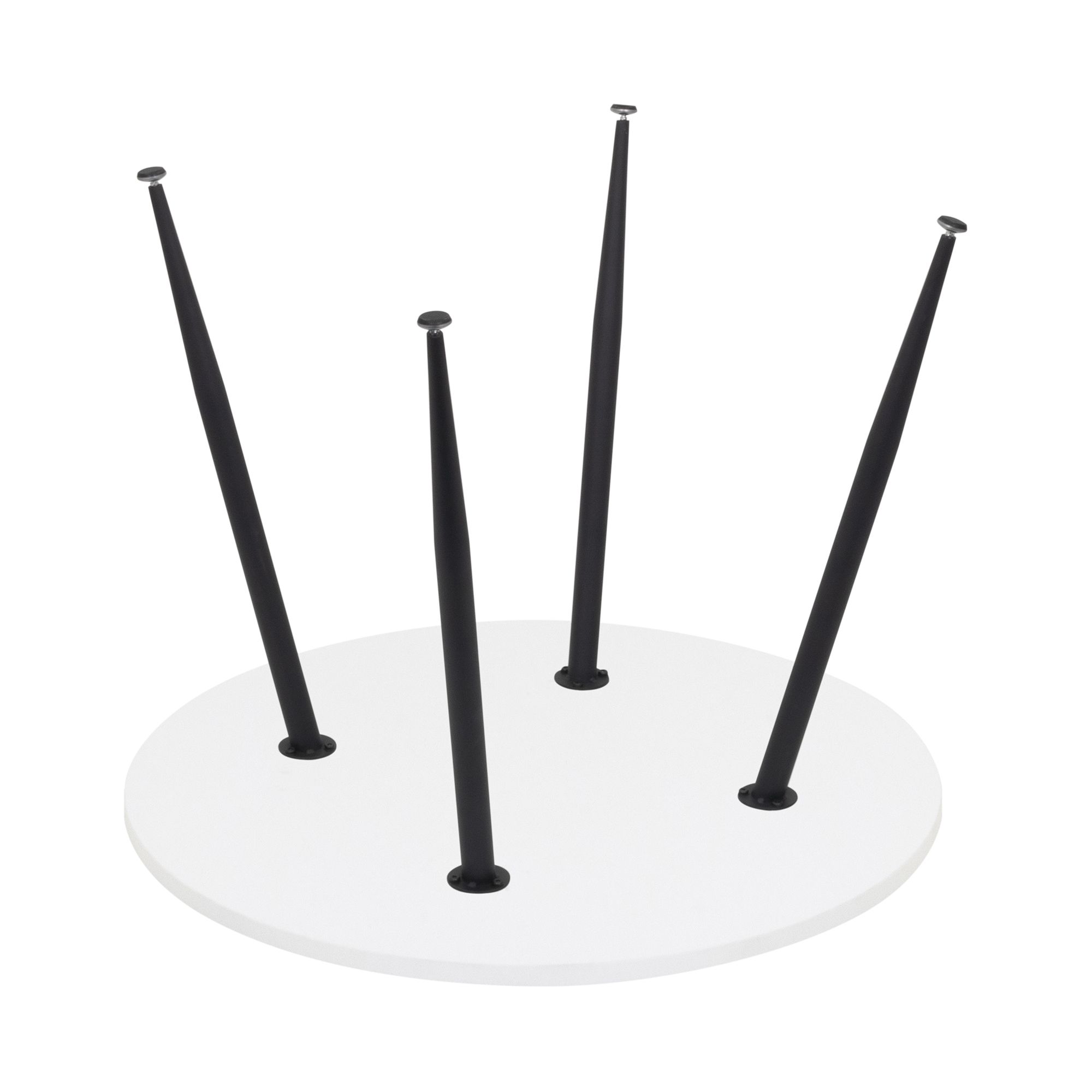 Esszimmer-Tisch CORIN | Tischplatte: Holz in Weiß | Beine: Schwarz Esszimmer-Tisch CORIN | Tischplatte: Holz in Weiß | Beine: Schwarz 80 cm