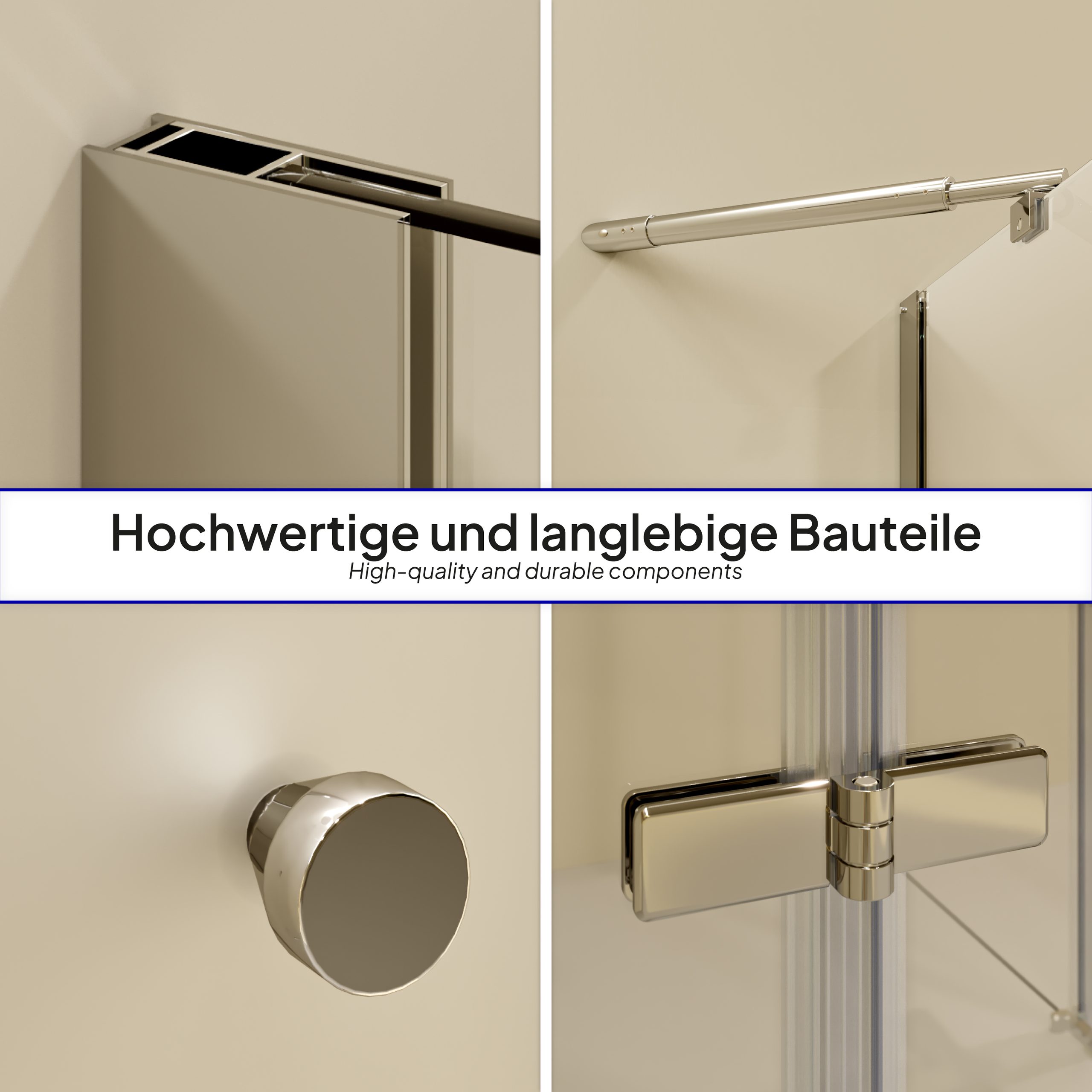Alice – Eckeinstieg mit Klapptüren aus teilsatiniertem ESG Sicherheitsglas
