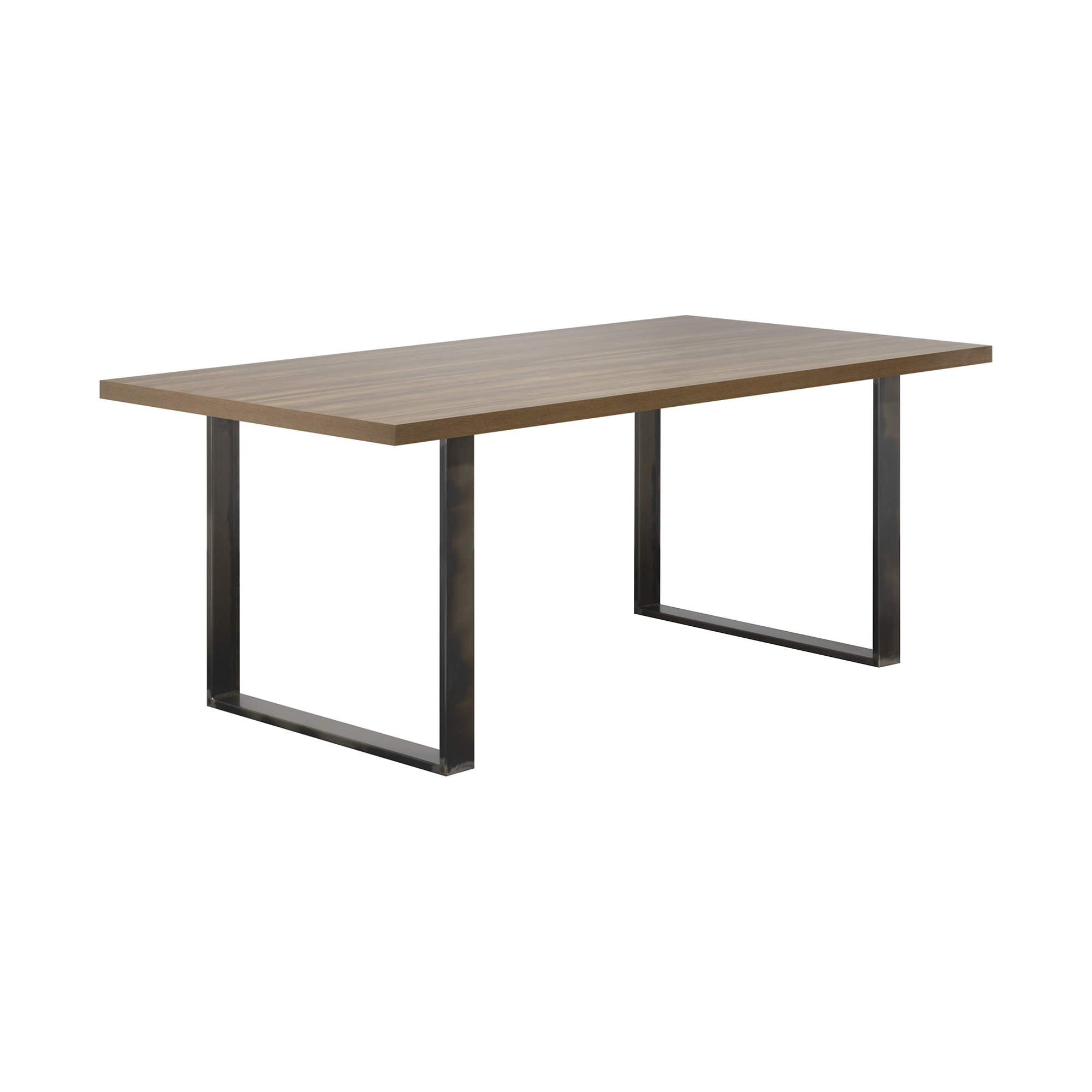 Diagonal up - walnut metal.jpg Dining Table MACON Cantilever Table Wooden Table Dining Table - Walnut + Industrial