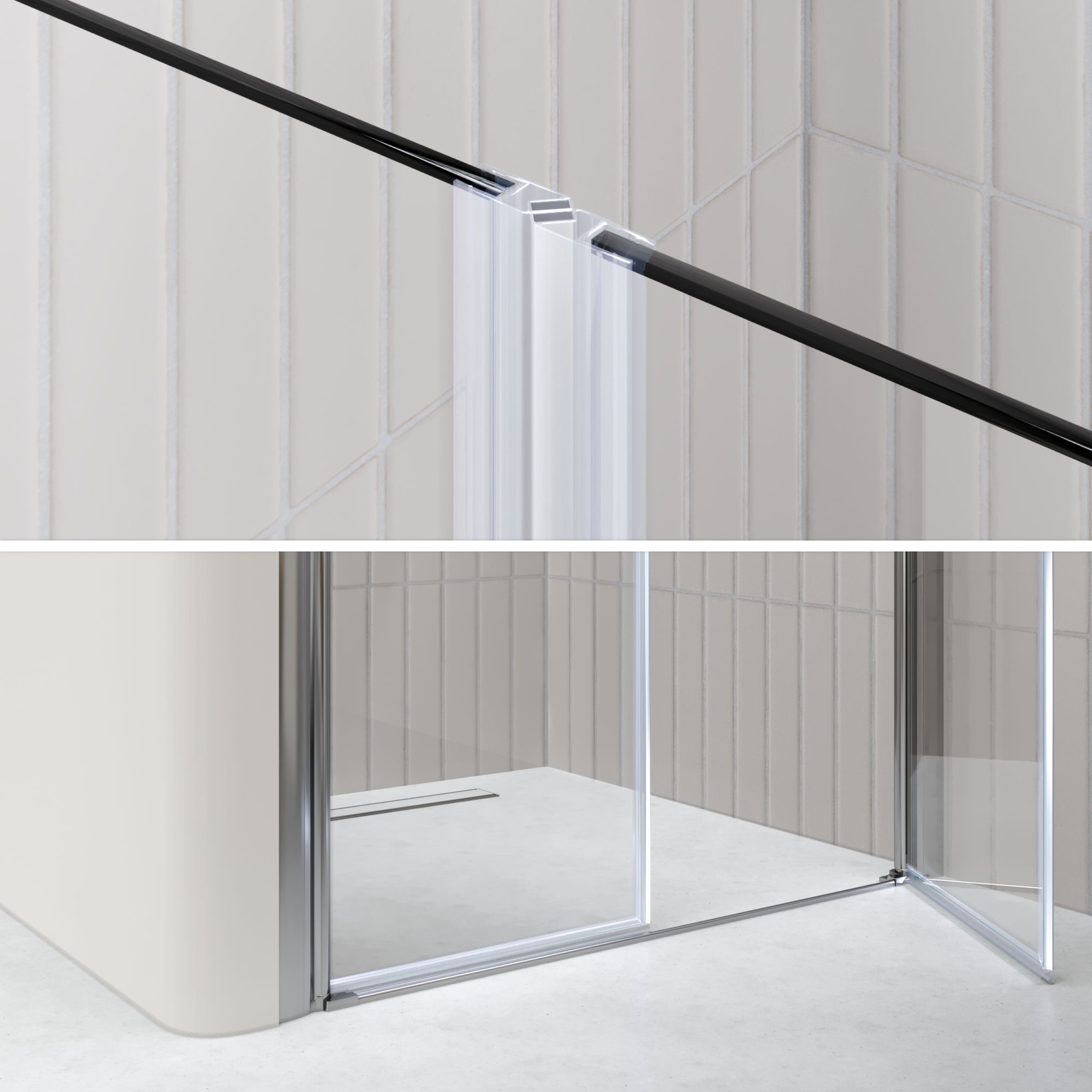 Duschtür Lima mit Pendeltüren 68-140 cm aus ESG Sicherheitsglas Duschtür Lima mit Pendeltüren 68-140 cm aus ESG Sicherheitsglas