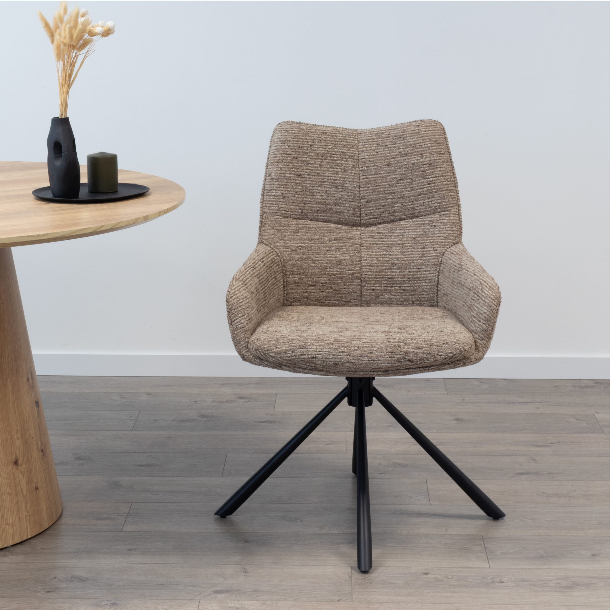 Esszimmerstühle RAINER mit 360°-Drehfunktion 2er-Set Hellbraun Esszimmerstühle RAINER mit 360°-Drehfunktion 2er-Set Hellbraun