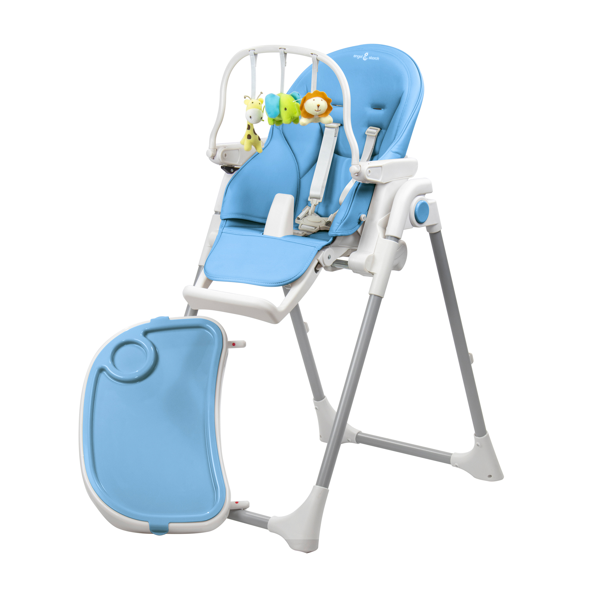 _MG_2860 blue TANELI – Child High Chair - Adjustable Baby Chair, Foldable with Play Arch