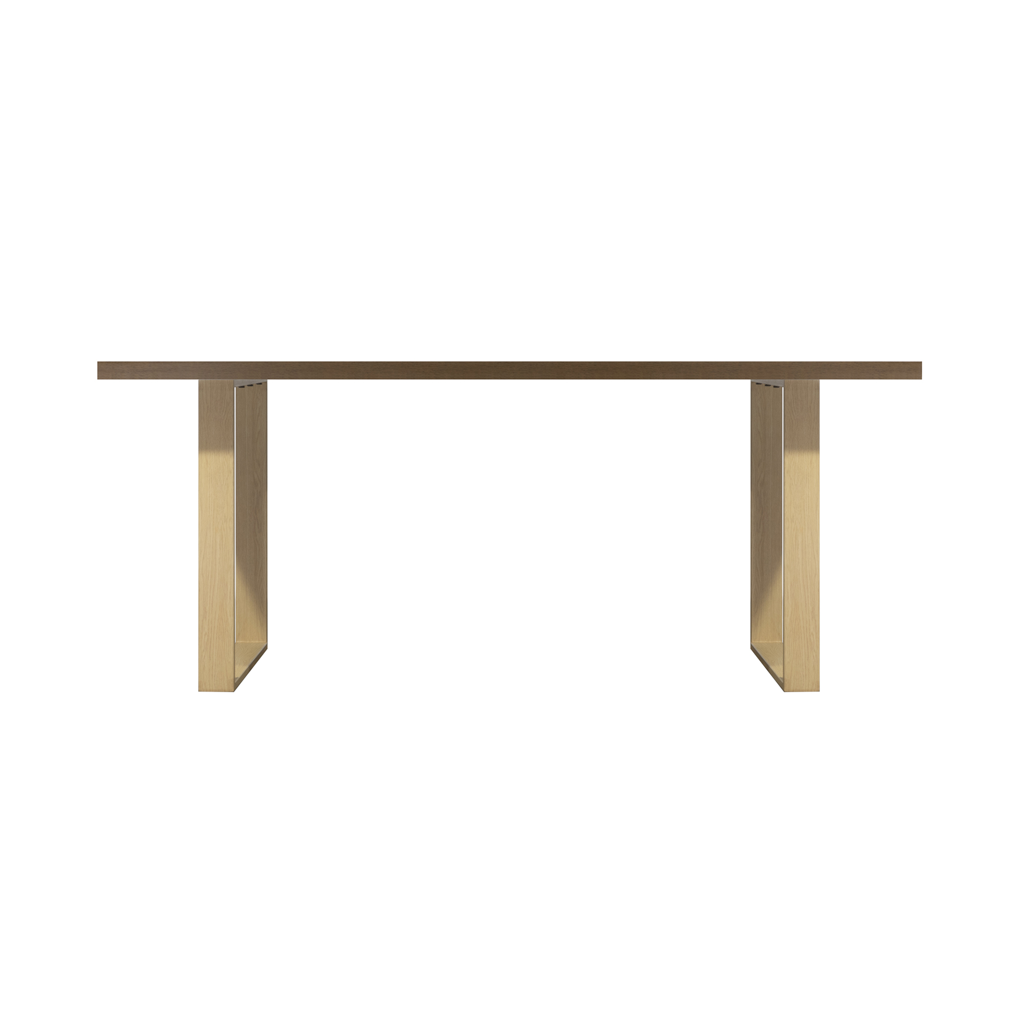 Esszimmertisch MACON Kufentisch Holztisch Esstisch - Nussbaum + Eiche 140x 80 cm