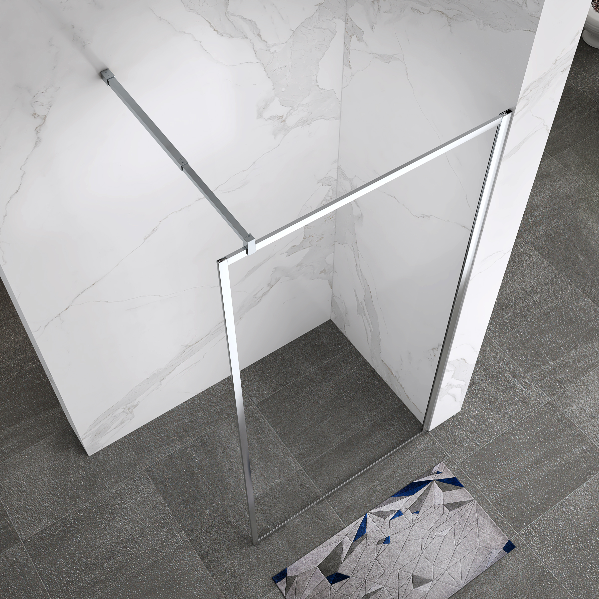 Walk In Dusche Gianna aus 8 mm starkem durchsichtigem ESG Sicherheitsglas Walk In Dusche Gianna aus 8 mm starkem durchsichtigem ESG Sicherheitsglas