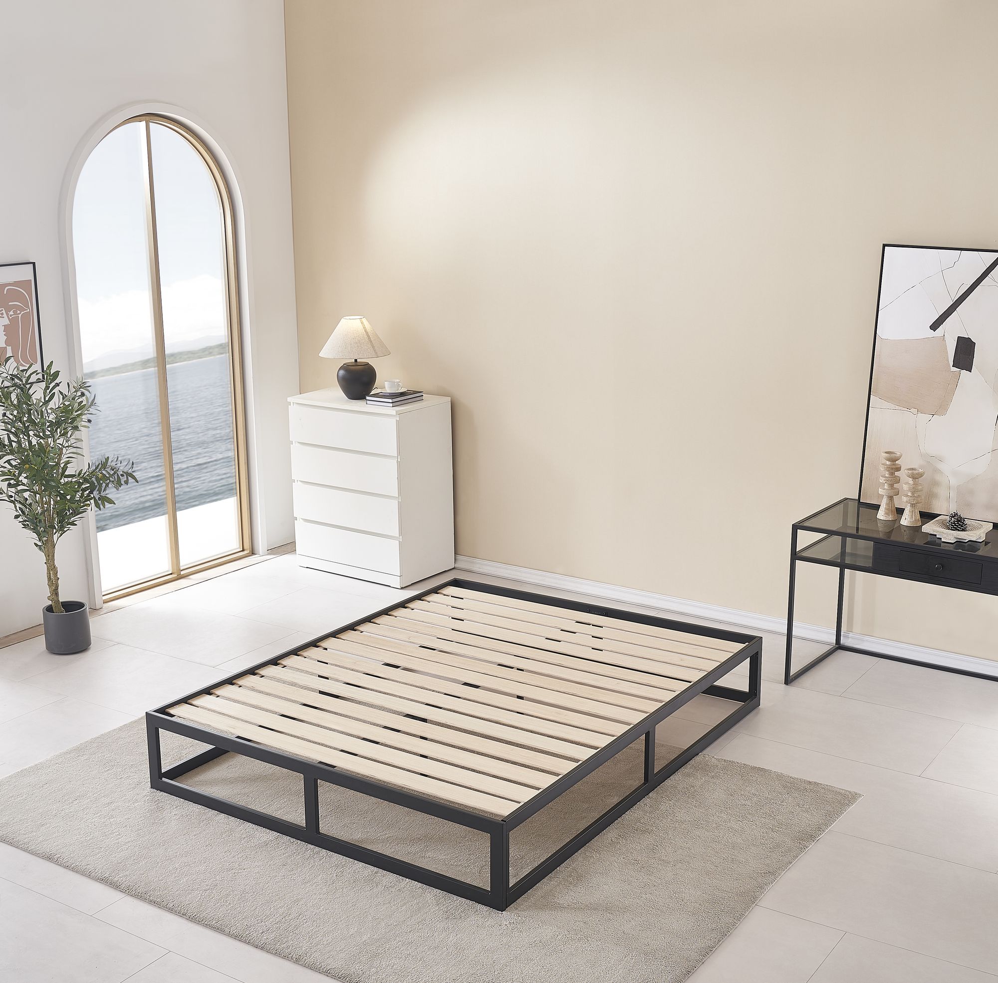 Metallbett Haruki in Schwarz Haruki – Metallbett in Schwarz