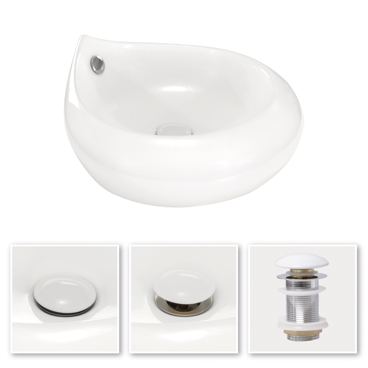 Design Keramik Waschbecken Reno in Weiß Design Keramik Waschbecken Reno in Weiß