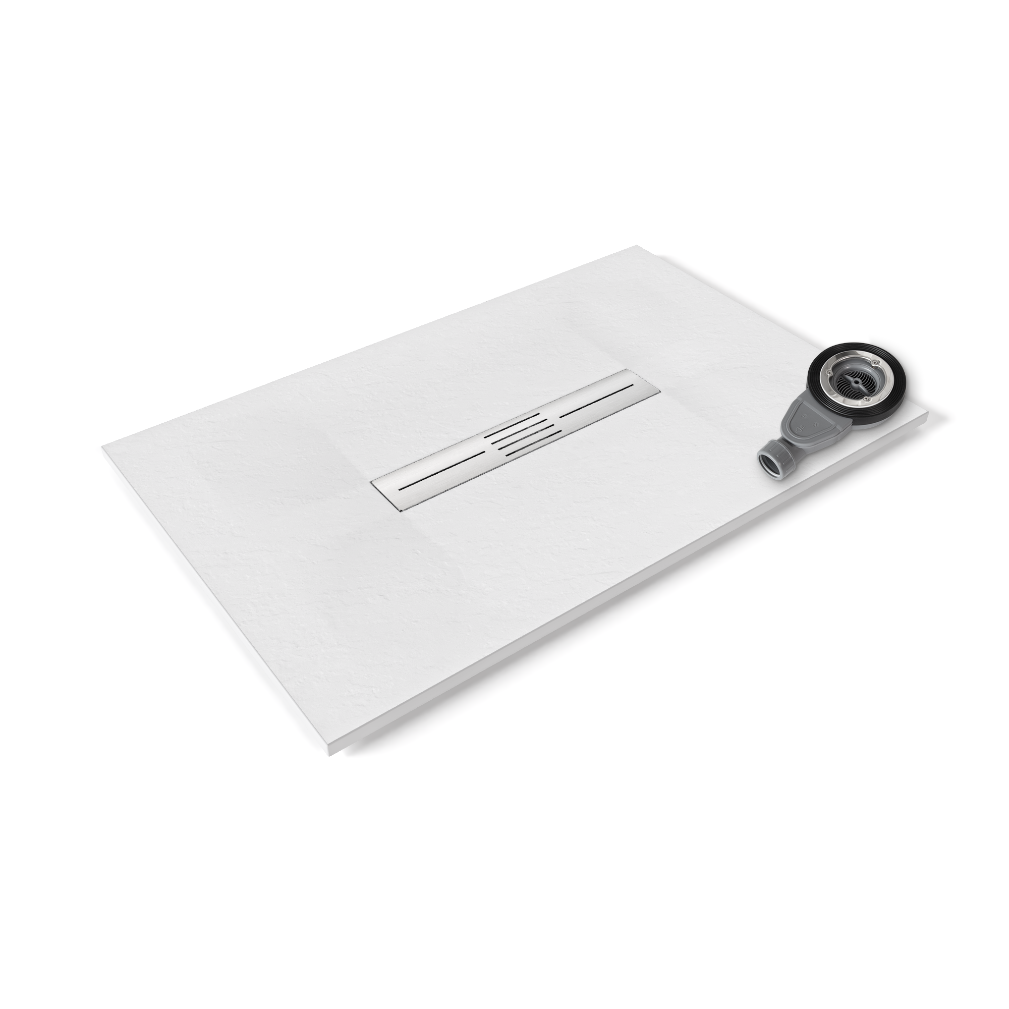 Tray – SMC Shower Lumia in Slate Finish with White Waste Set