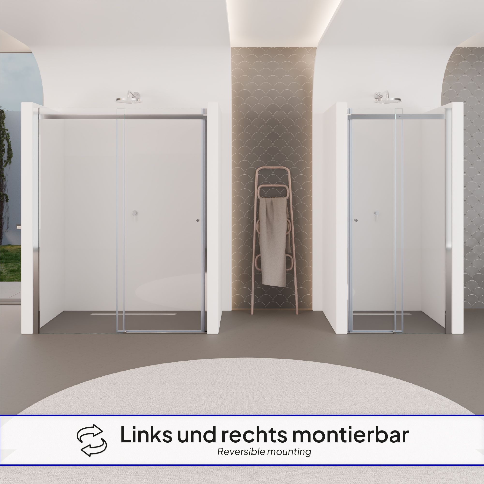 Shower Door Niche Door Kaylee with Sliding Door made of 6mm Tempered Clear Glass Shower Door Niche Door Kaylee with Sliding Door made of 6mm Tempered Clear Glass