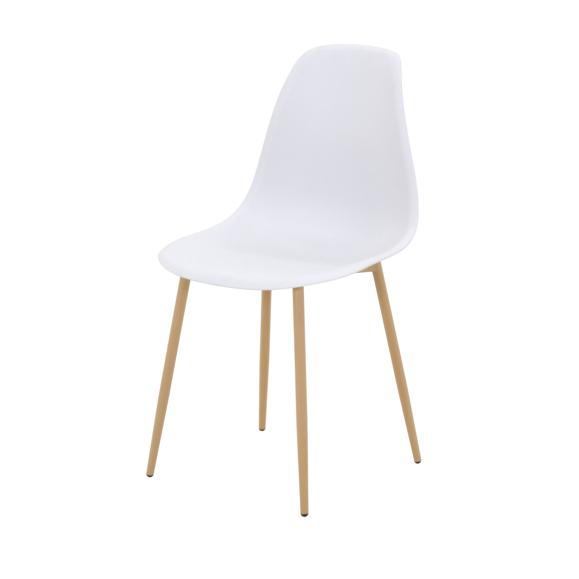 Esszimmerstuhl-Set HEMANS (4er-Set): Hochlehner mit eleganter Holzoptik und robusten Metallbeinen