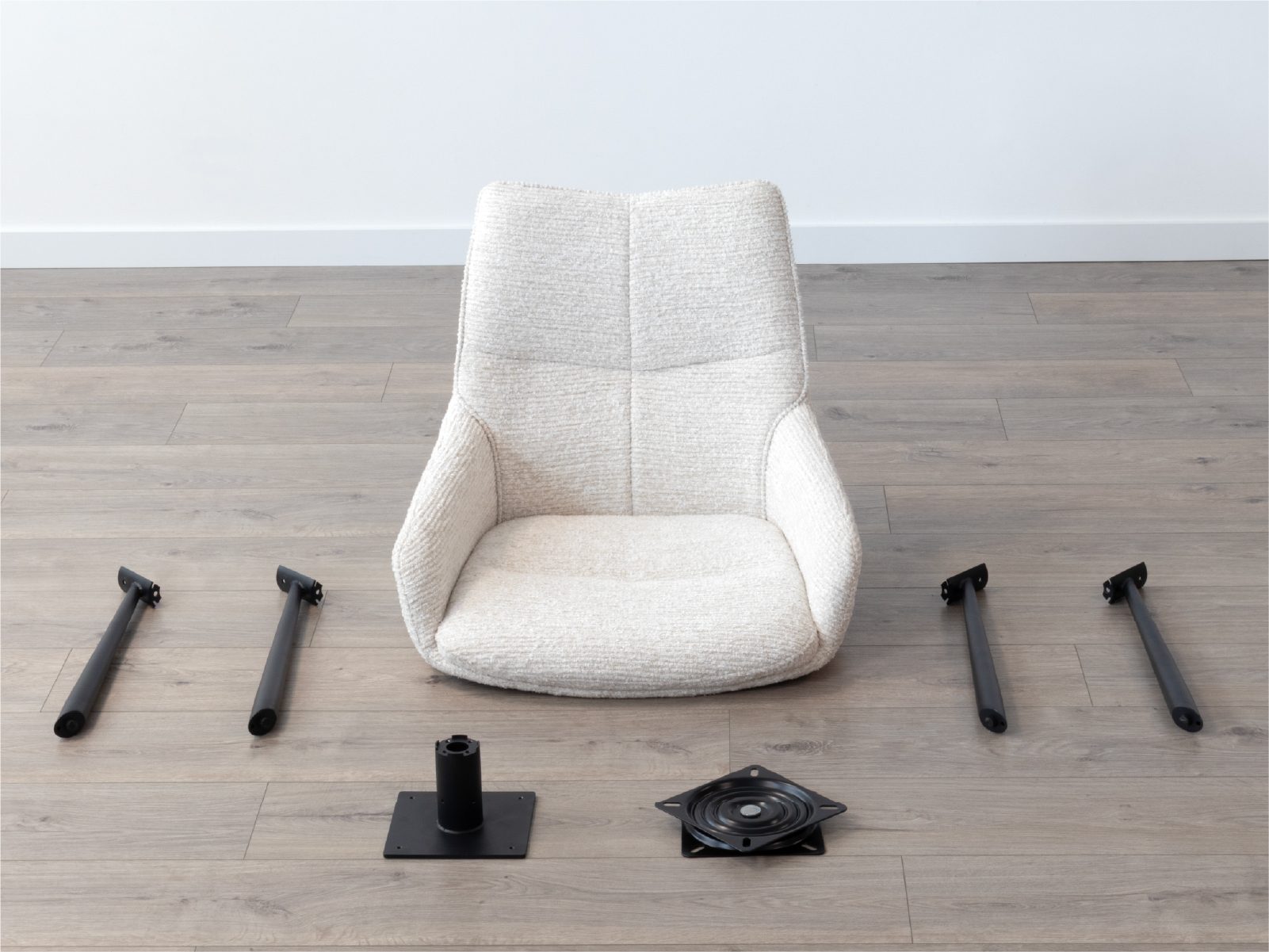 RAINER – Esszimmerstühle mit 360°-Drehfunktion 2er-Set Beige