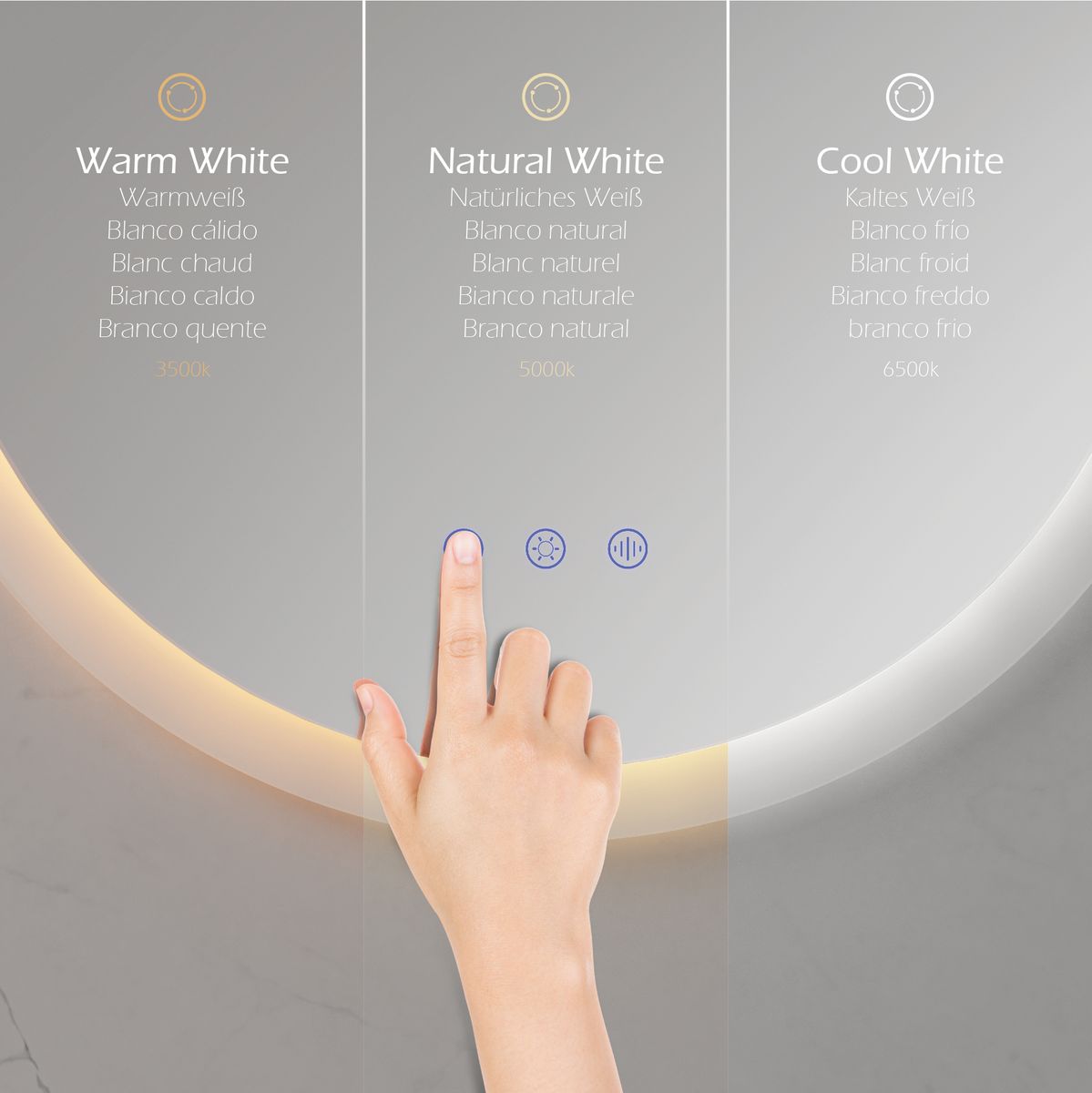 LED Badspiegel Radius #1