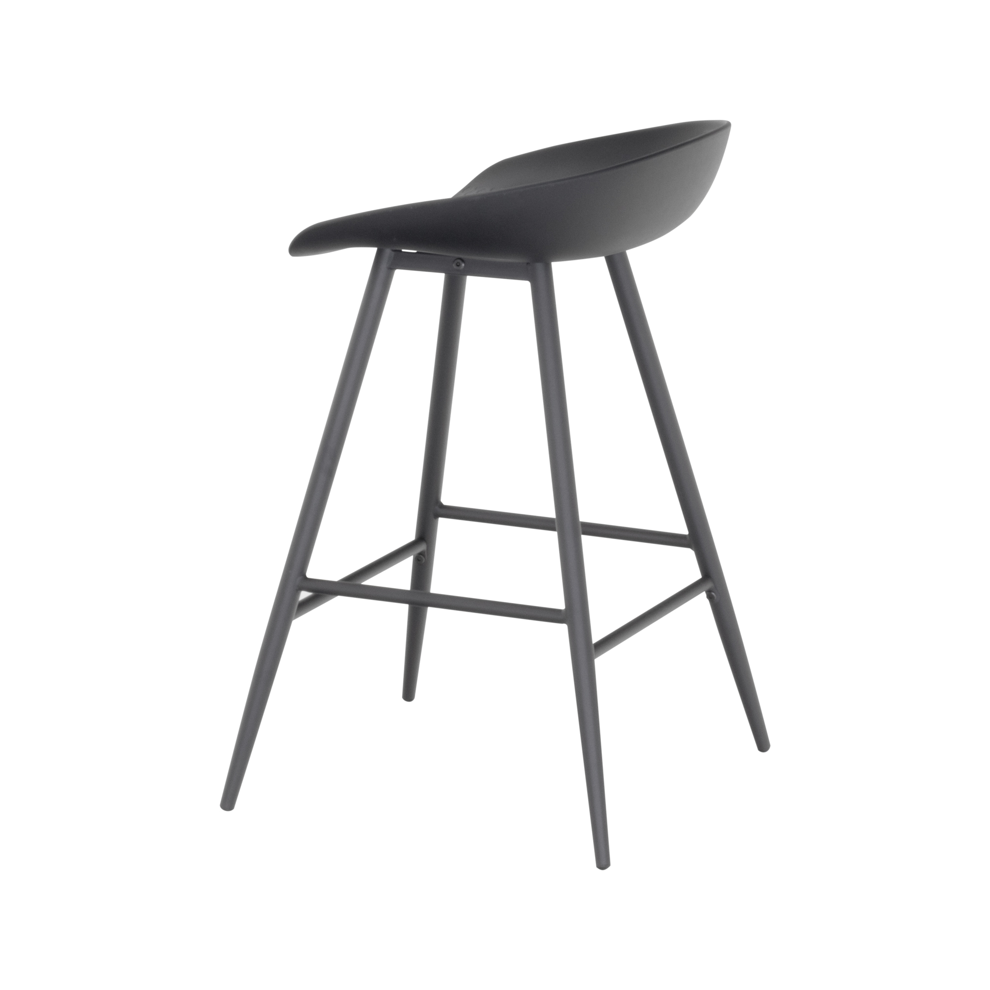 Design Barhocker Pollok in Schwarz 4er Set Design Barhocker Pollok in Schwarz 4er Set