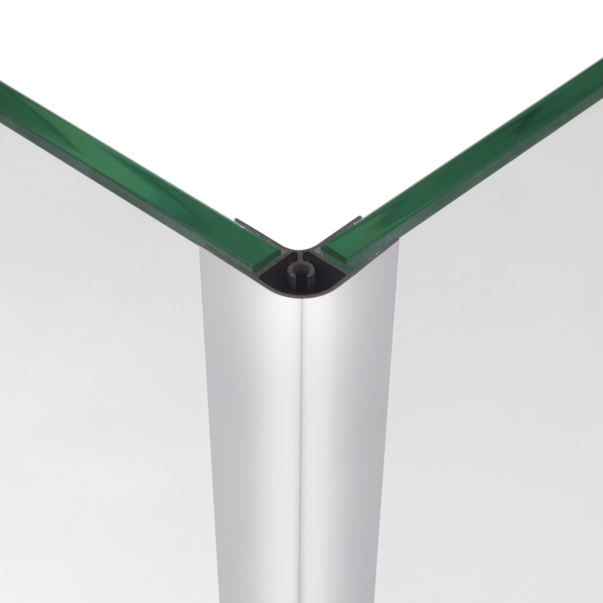 Hochwertiges Eckprofil aus verchromtem Aluminium – 180 cm/190 cm/200 cm