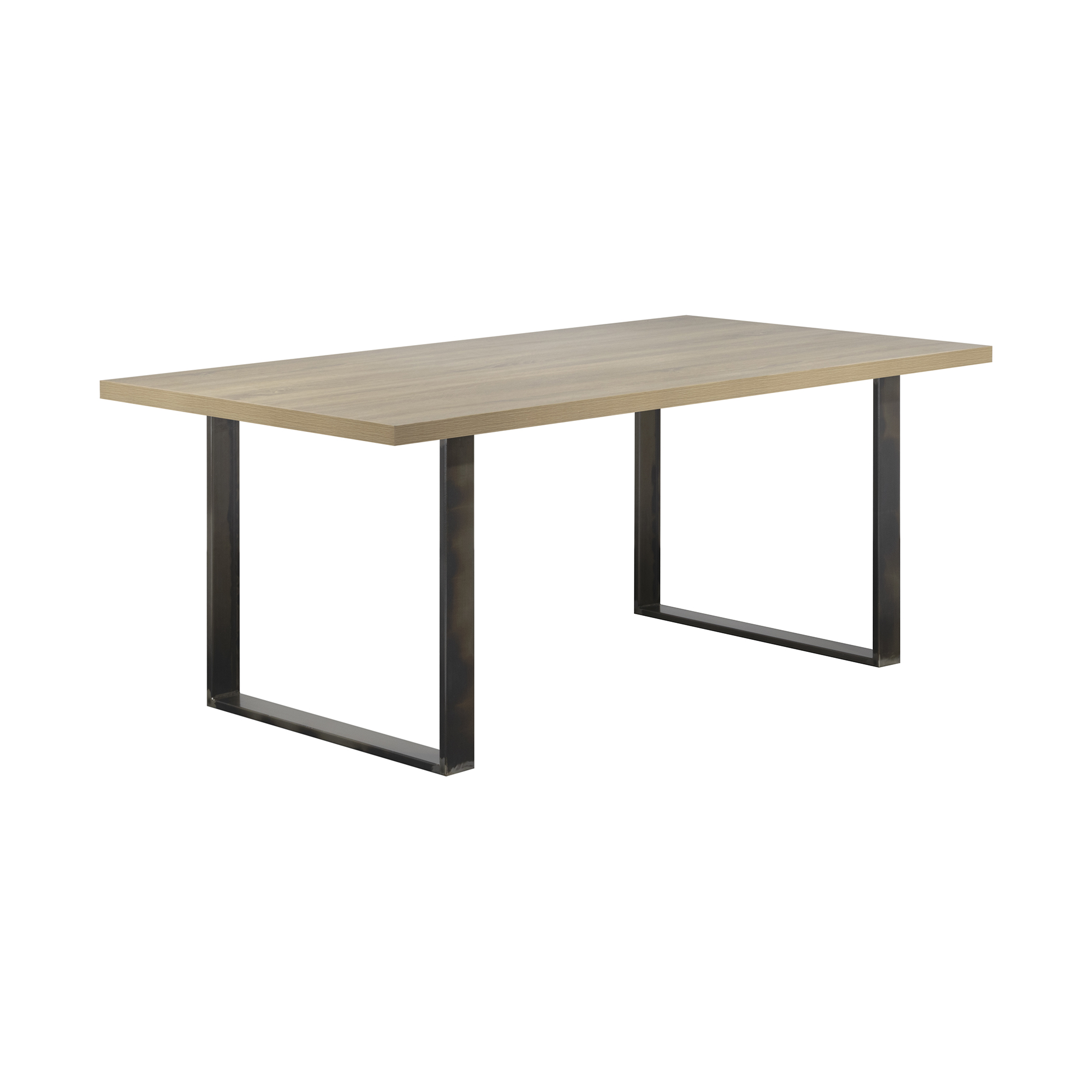 Dining Table MACON Cantilever Table Wooden Table Dining Table - Oak + Industrial