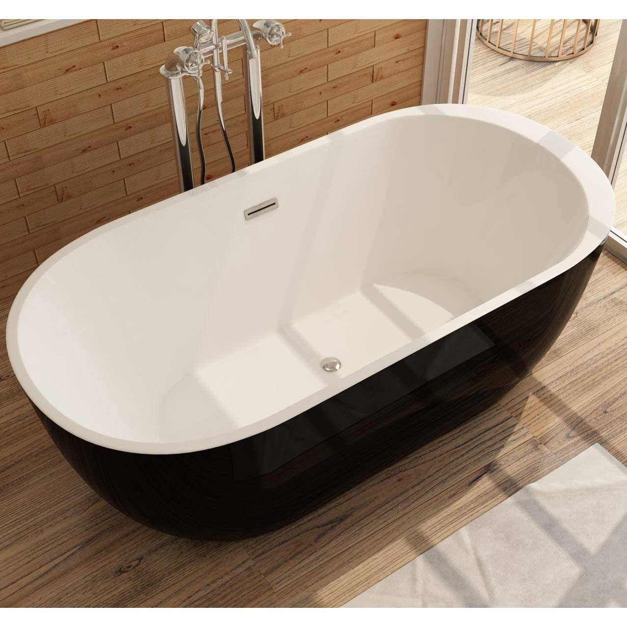 Badewanne aus Sanitäracryl Frisange Schwarz-Weiß - ALLE GRÖßEN Badewanne aus Sanitäracryl Frisange Schwarz-Weiß - ALLE GRÖßEN