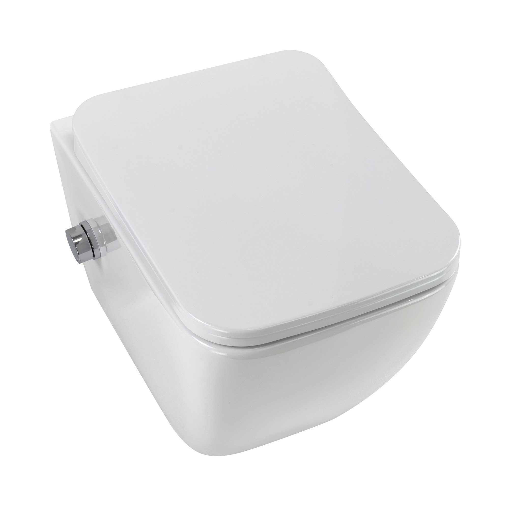 Dusch-WC Cube Fresh mit Bidetfunktion, spülrandloses Wand-WC in Weiß Dusch-WC Cube Fresh mit Bidetfunktion, spülrandloses Wand-WC in Weiß