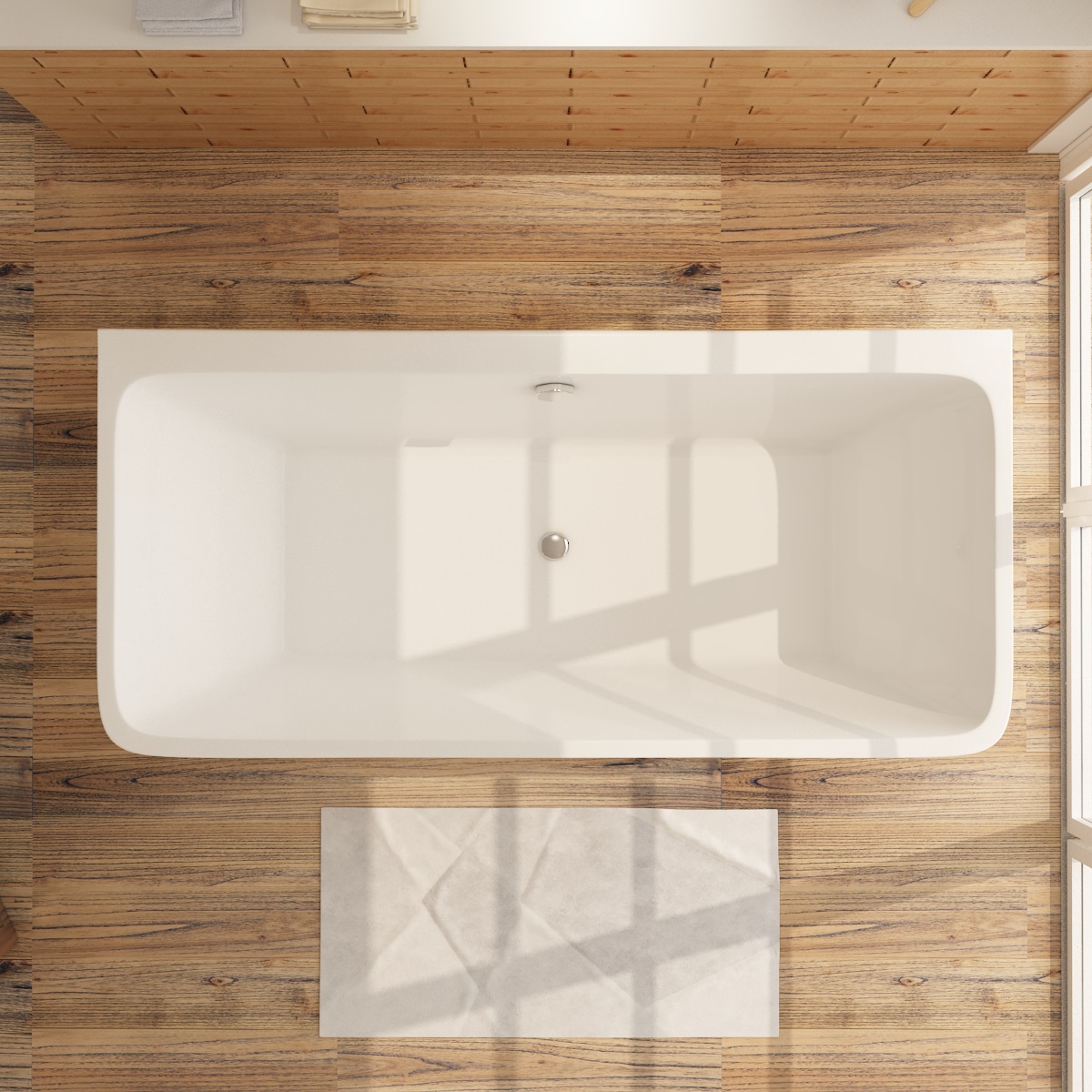 Badewanne aus Sanitäracryl Malmö Weiß - ALLE GRÖßEN Badewanne aus Sanitäracryl Malmö - ALLE GRÖßEN