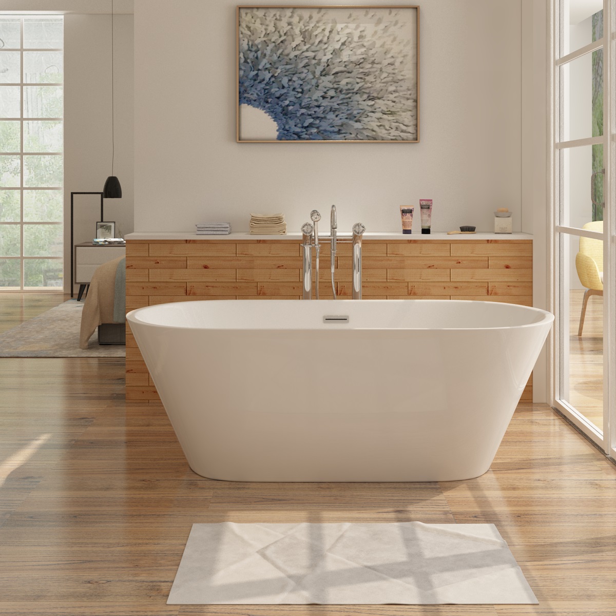 Freistehende Badewanne aus Sanitäracryl Lugano Weiß Badewanne aus Sanitäracryl Lugano - ALLE GRÖßEN