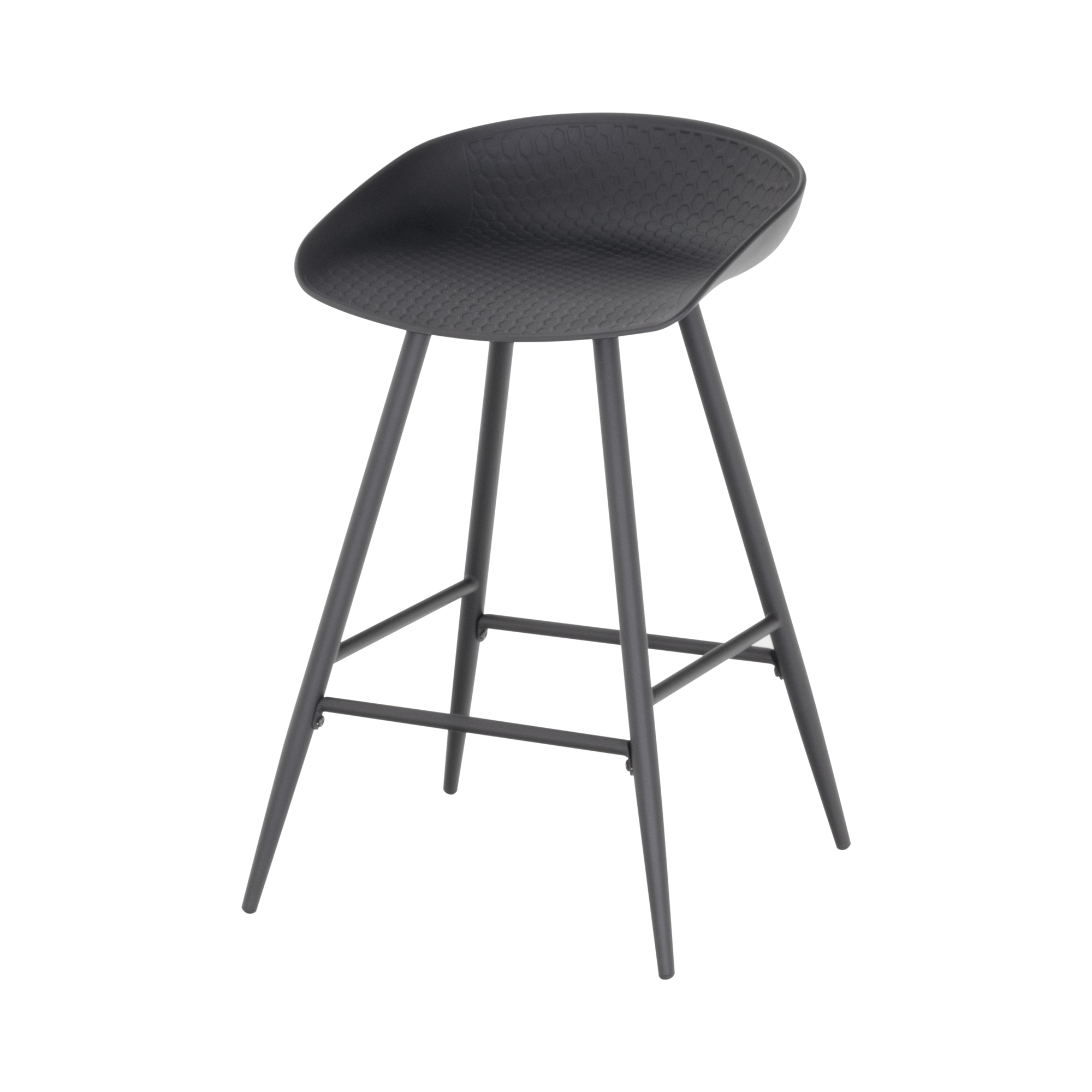 Design Barhocker Pollok in Schwarz 4er Set Design Barhocker Pollok in Schwarz 4er Set