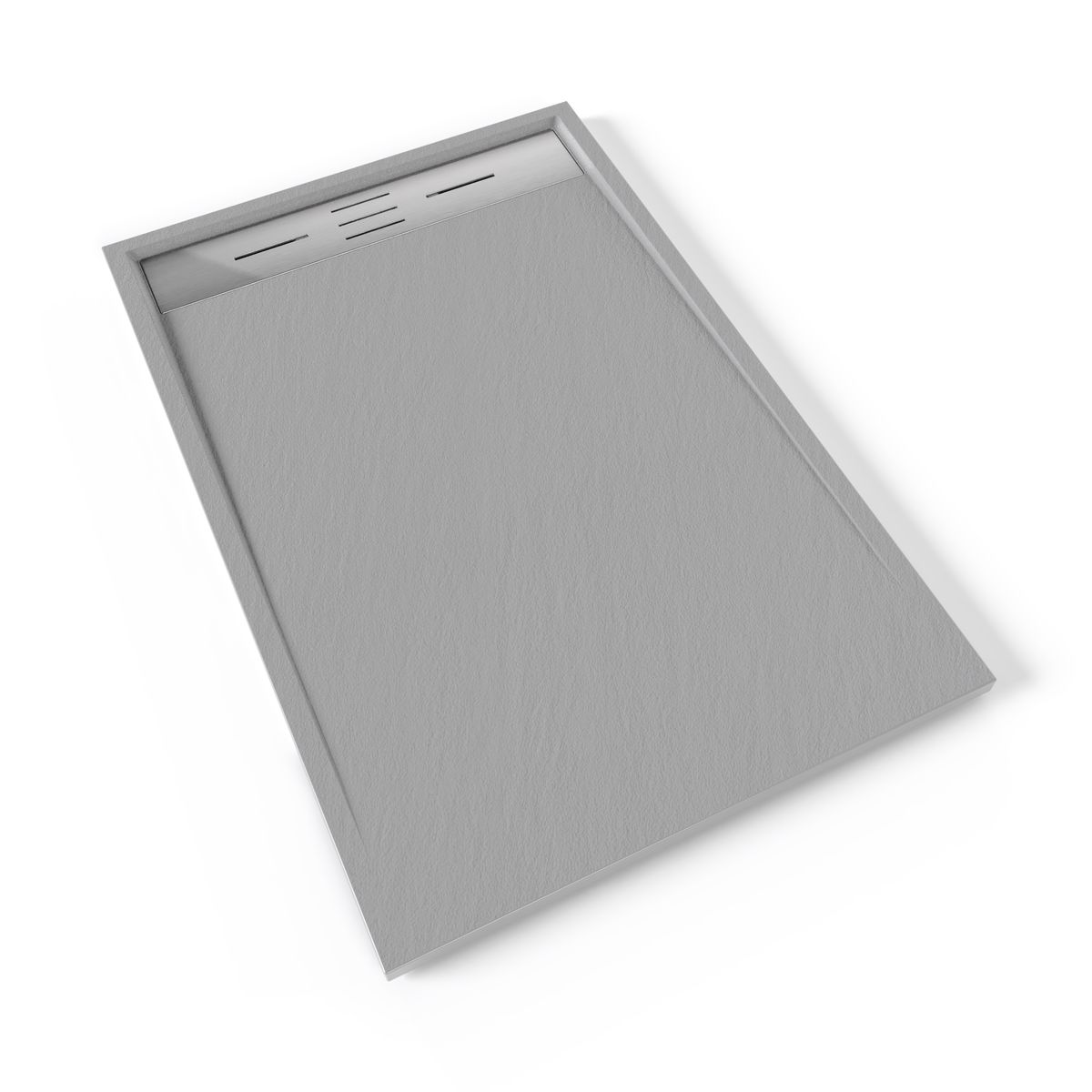 SMC Duschwanne Hiemal in Schieferoptik inkl. Ablaufgarnitur Grau mit Edelstahldeckel 70x100 cm SMC Duschwanne Hiemal in Schieferoptik inkl. Ablaufgarnitur Grau mit Edelstahldeckel 90x120 cm