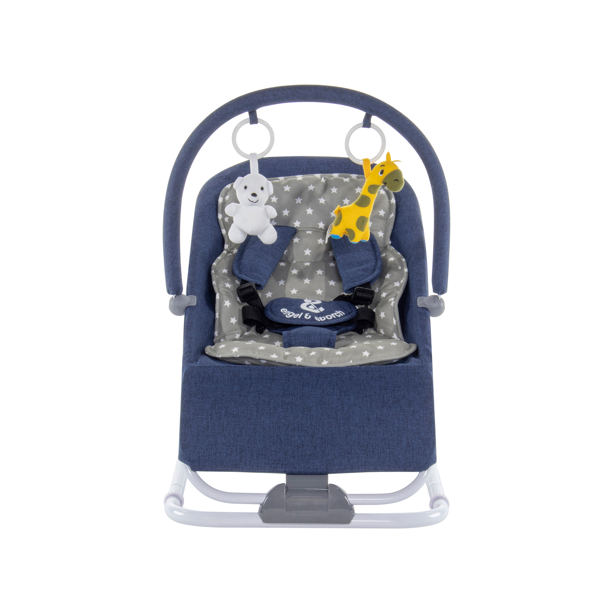 Babywippe VIENO mit abnehmbarem Bezug und Spielebogen