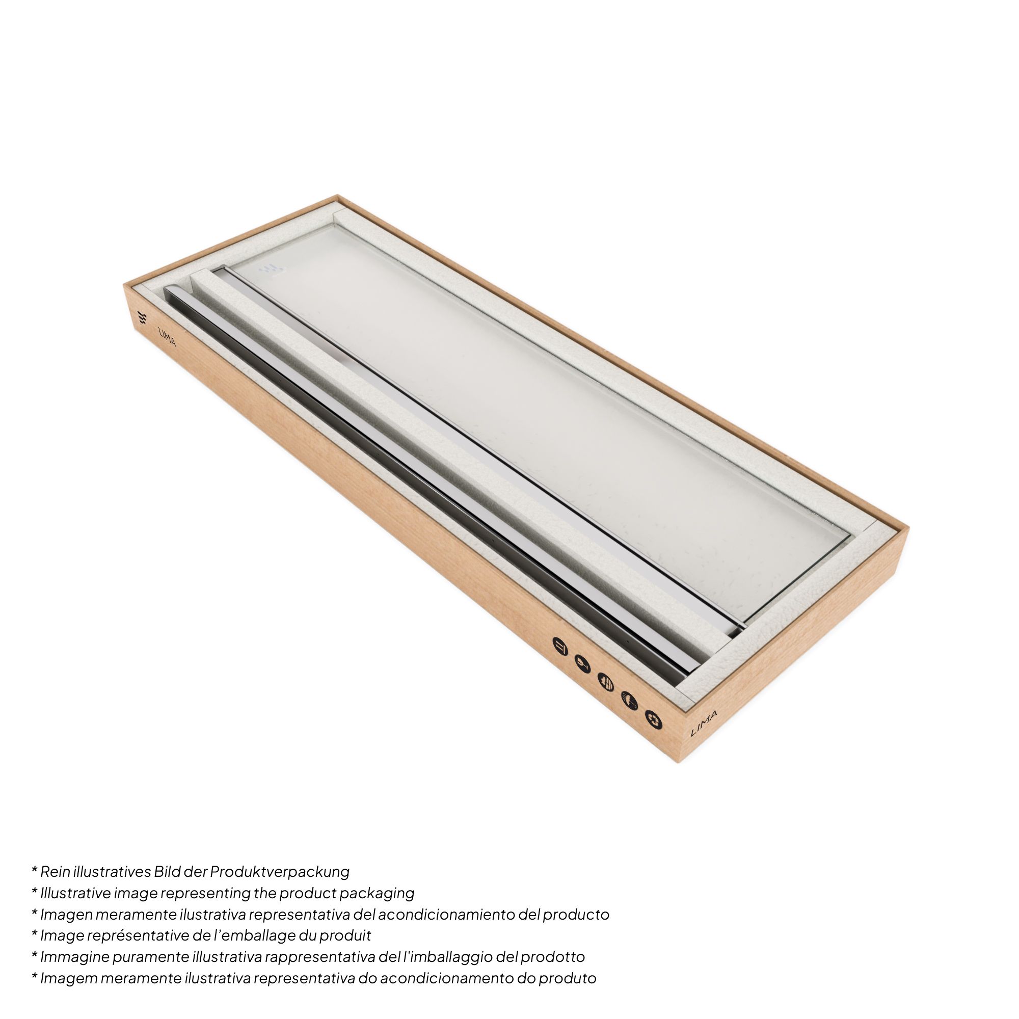 Shower Door Lena with Folding Doors Made of Clear Tempered Safety Glass Lena – Duschtür mit Falttüren aus klarem ESG Sicherheitsglas