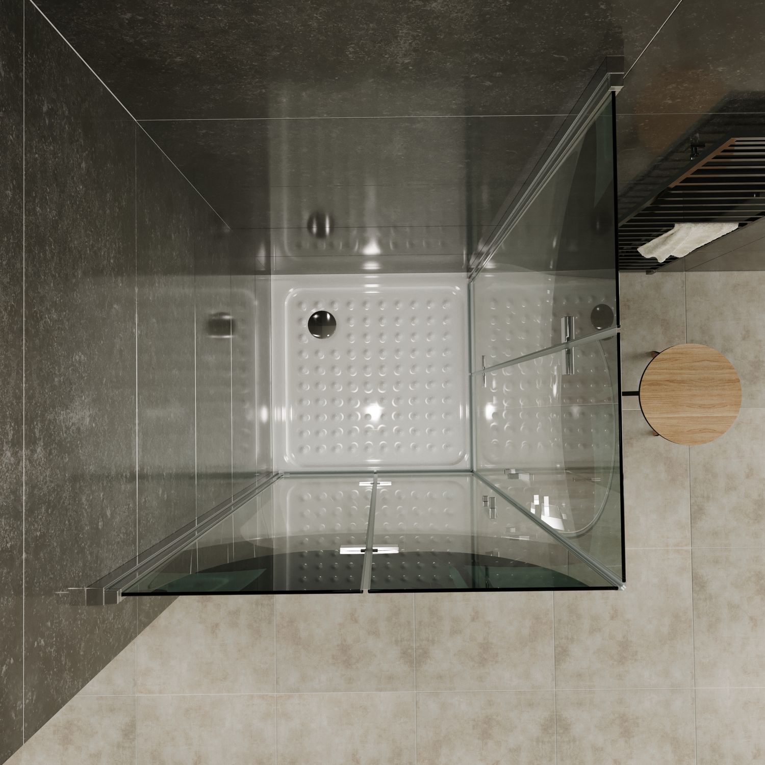 Eckeinstieg Matilde mit Falttüren aus ESG Sicherheitsglas Eckeinstieg Matilde mit Falttüren aus ESG Sicherheitsglas