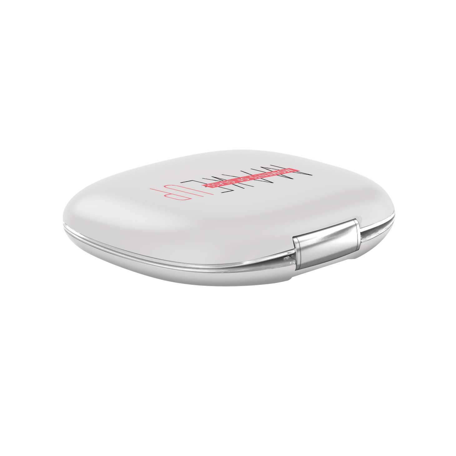 Tragbarer Schminkspiegel MakeUp POCKET mit LED-Lichtstreifen Weiß Tragbarer Schminkspiegel MakeUp POCKET mit LED-Lichtstreifen Weiß