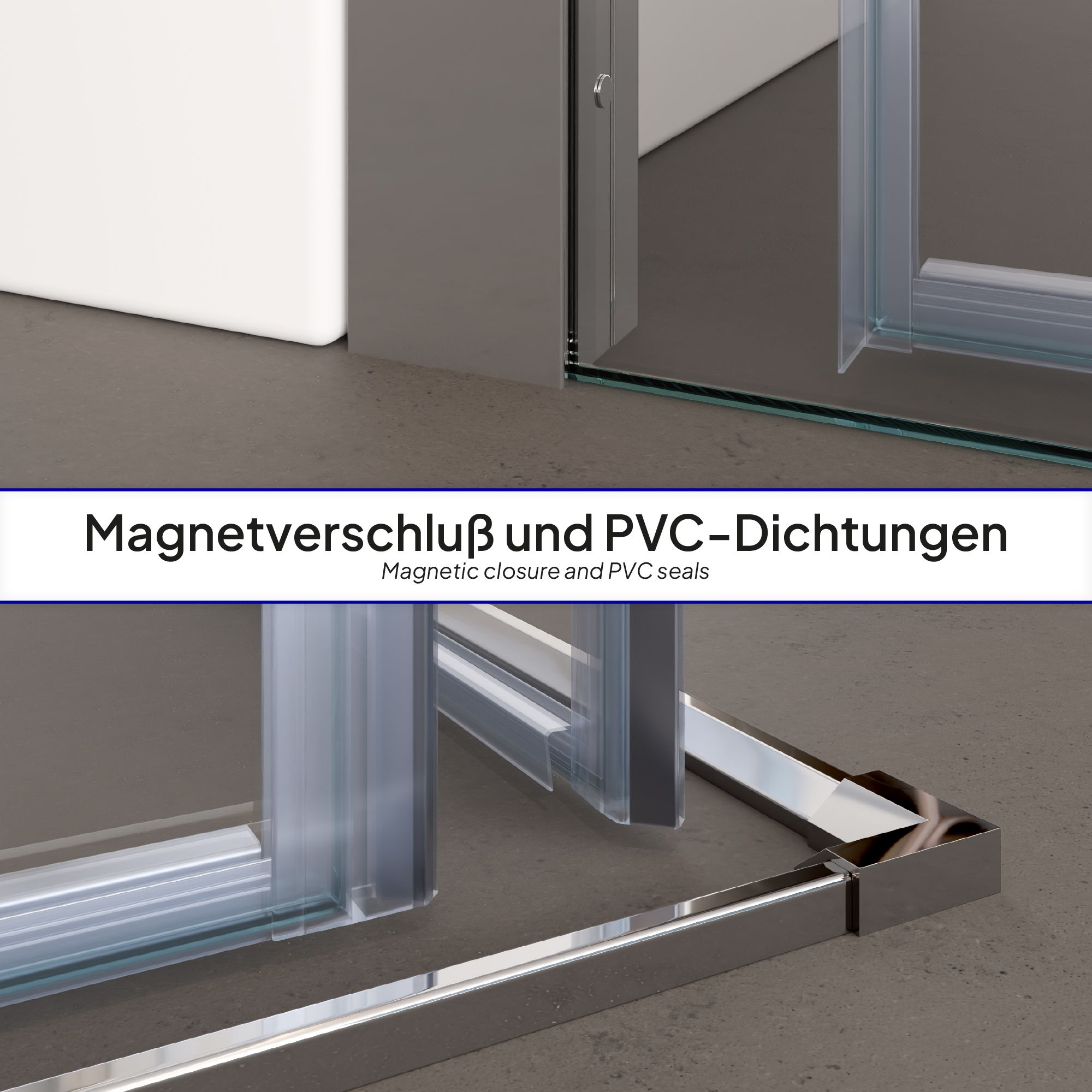 Corner Entry Kaylee with Sliding Doors Made of ESG Safety Glass Corner Entry Kaylee with Sliding Doors Made of ESG Safety Glass